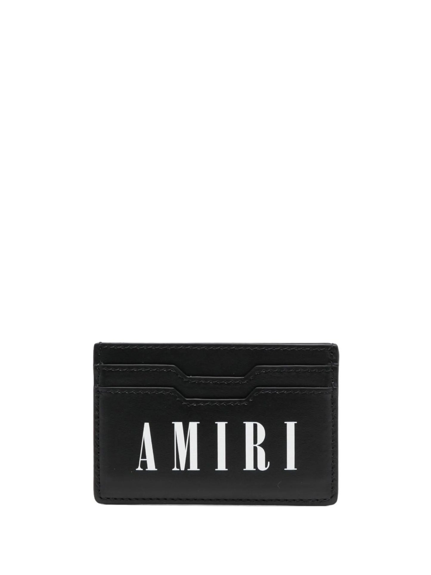 logo-print leather wallet