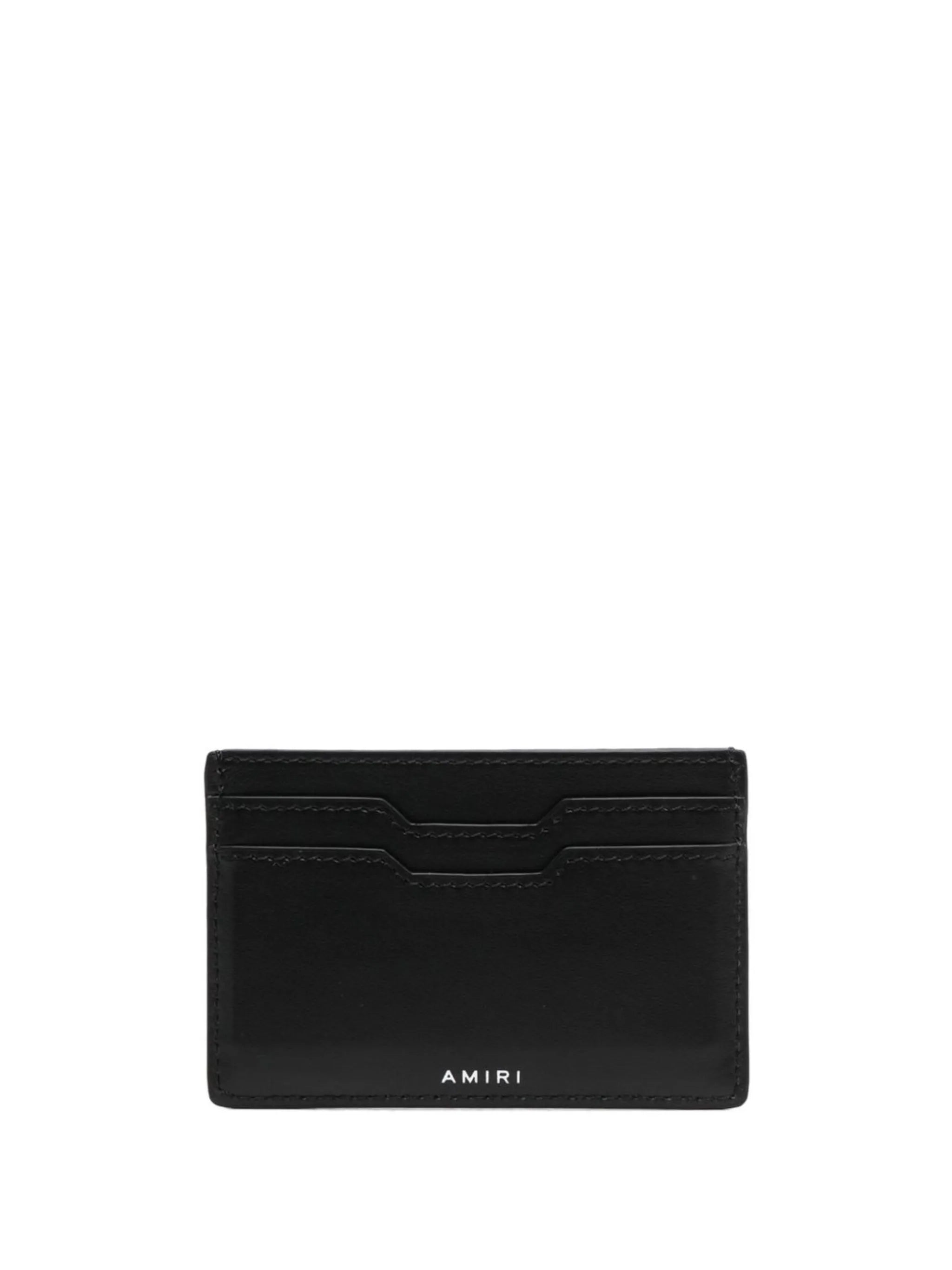 logo-print leather wallet