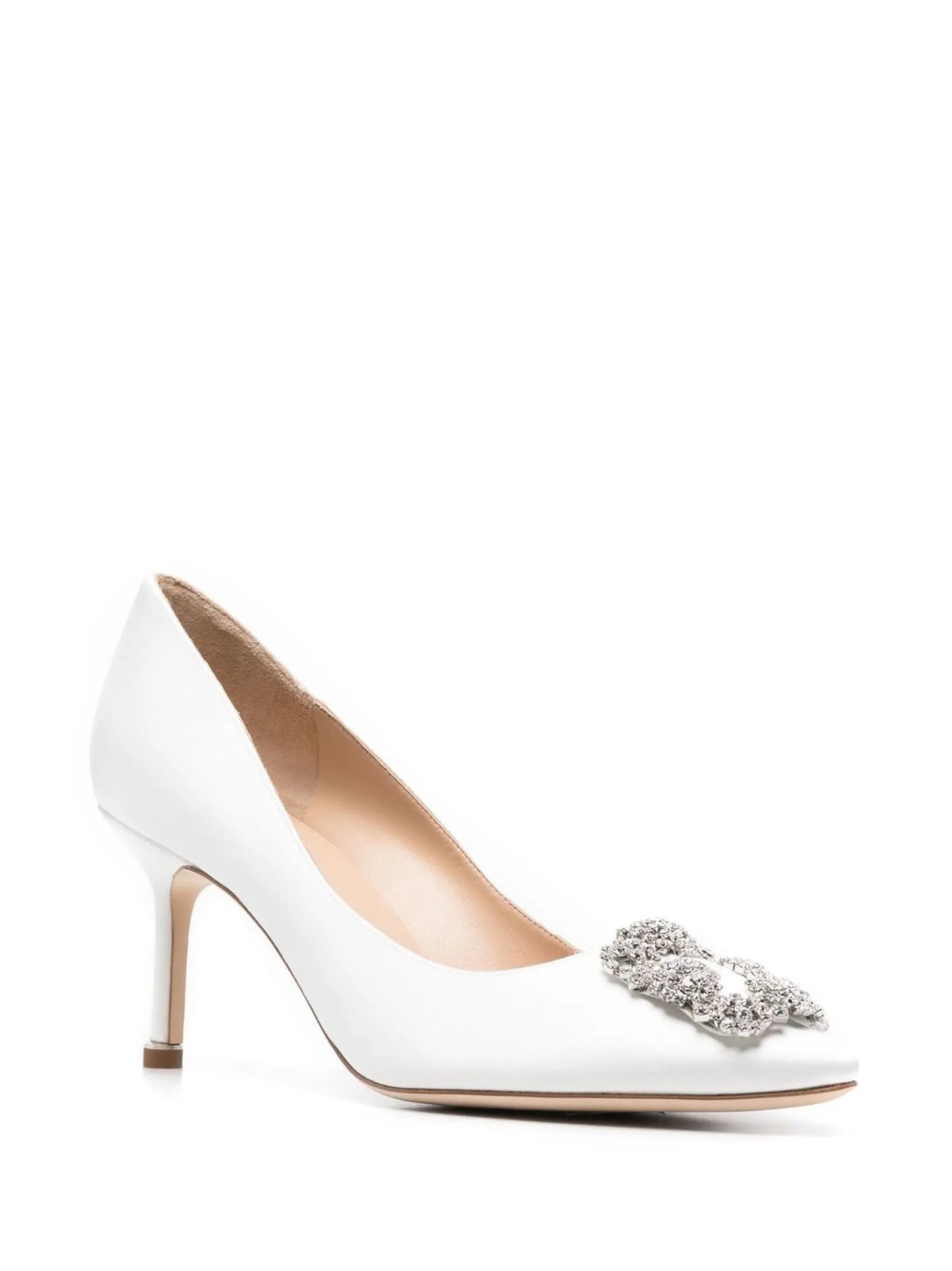 70mm Hangisi crystal-buckle pumps