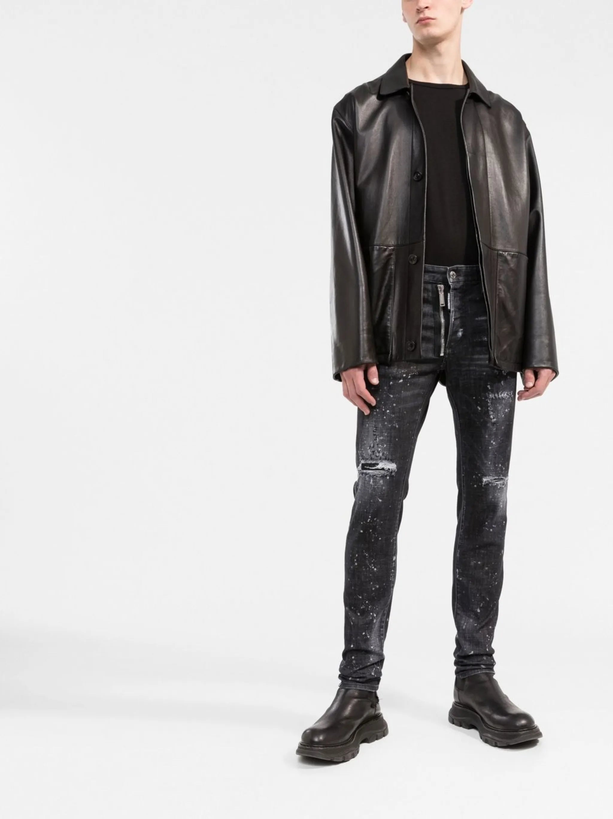 distressed skinny jeans