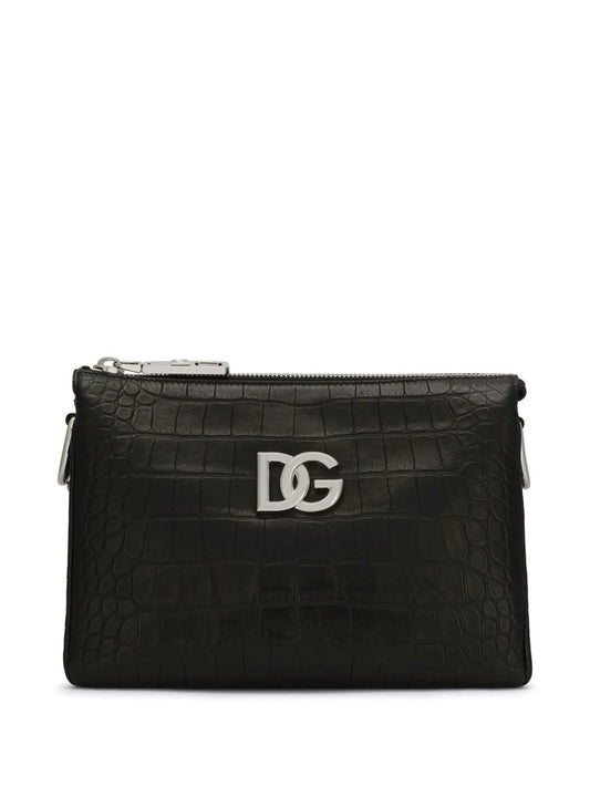 small Tris crocodile-print crossbody bag