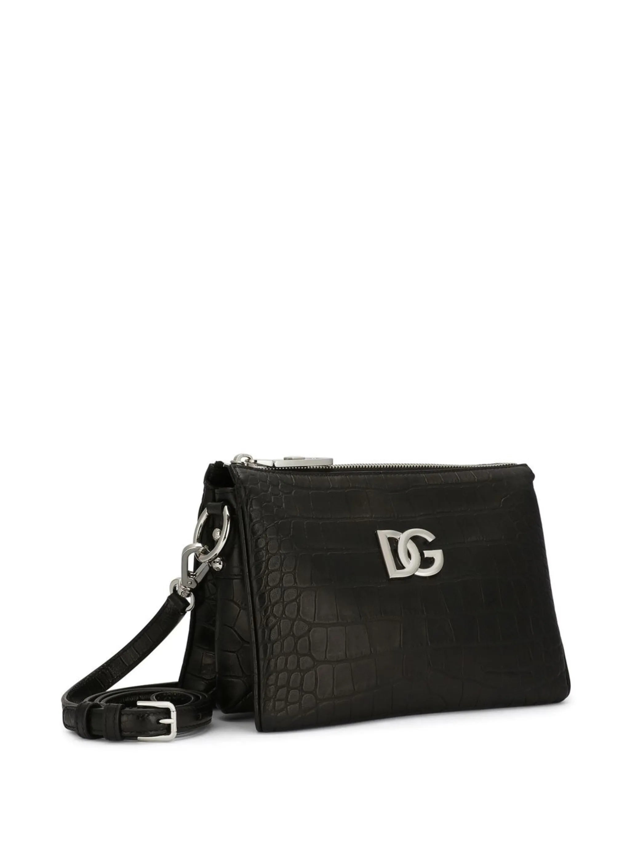 small Tris crocodile-print crossbody bag