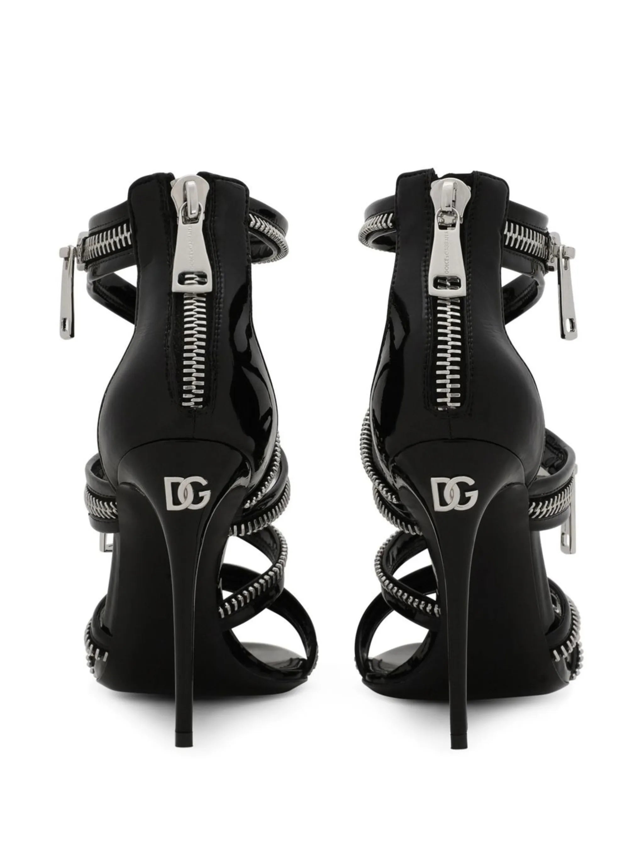 105mm zip-detail sandals