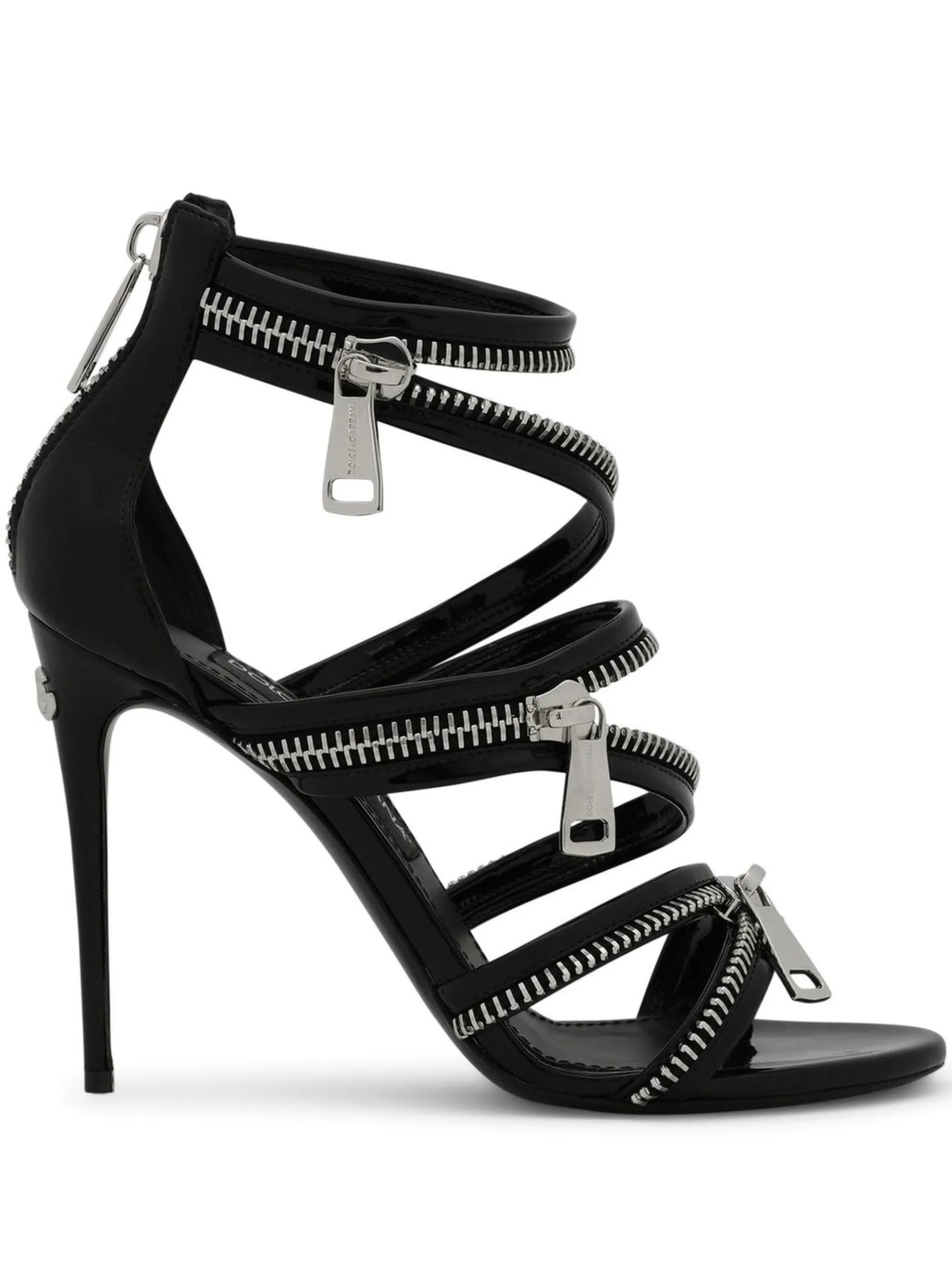 105mm zip-detail sandals