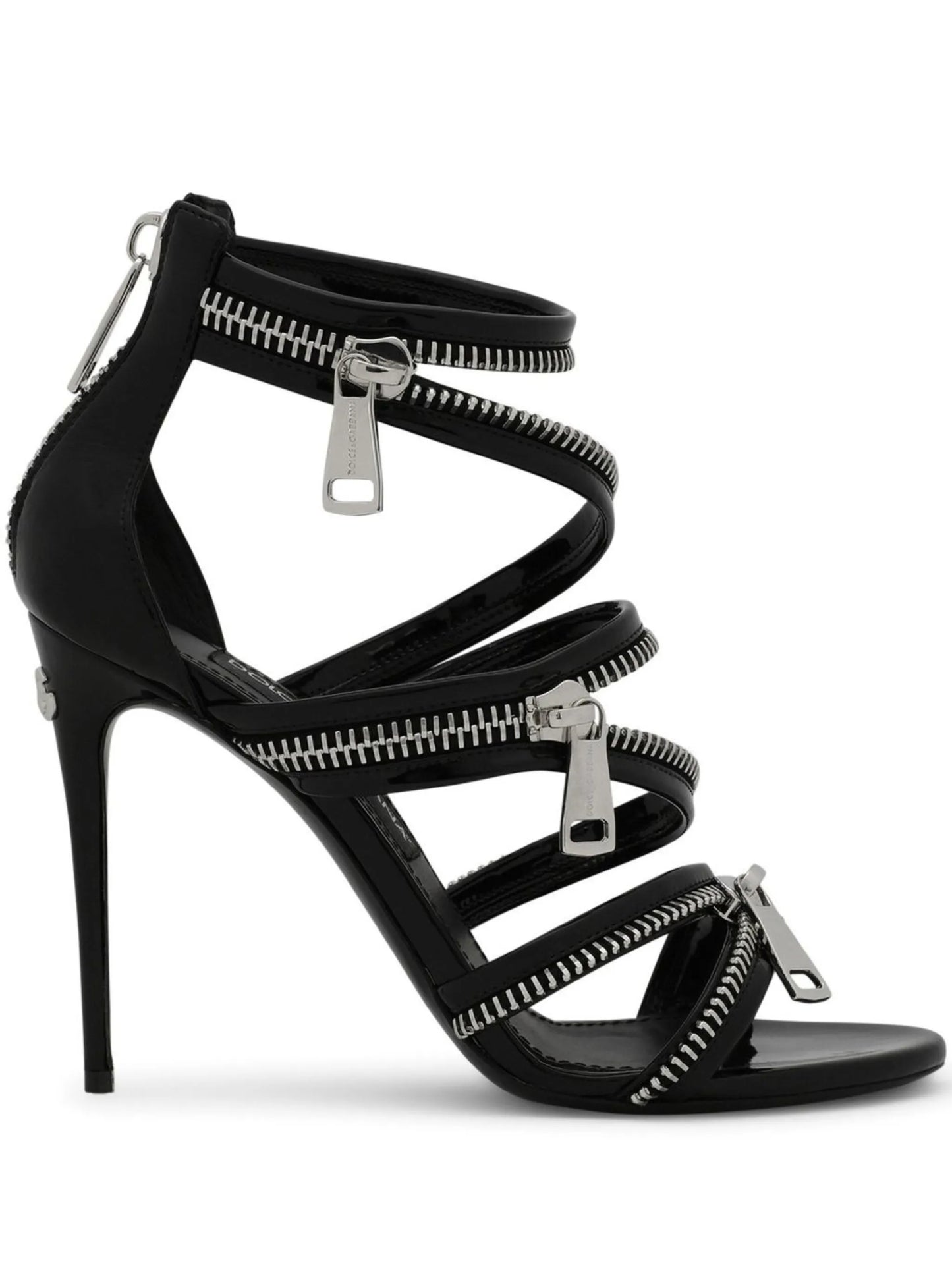 105mm zip-detail sandals
