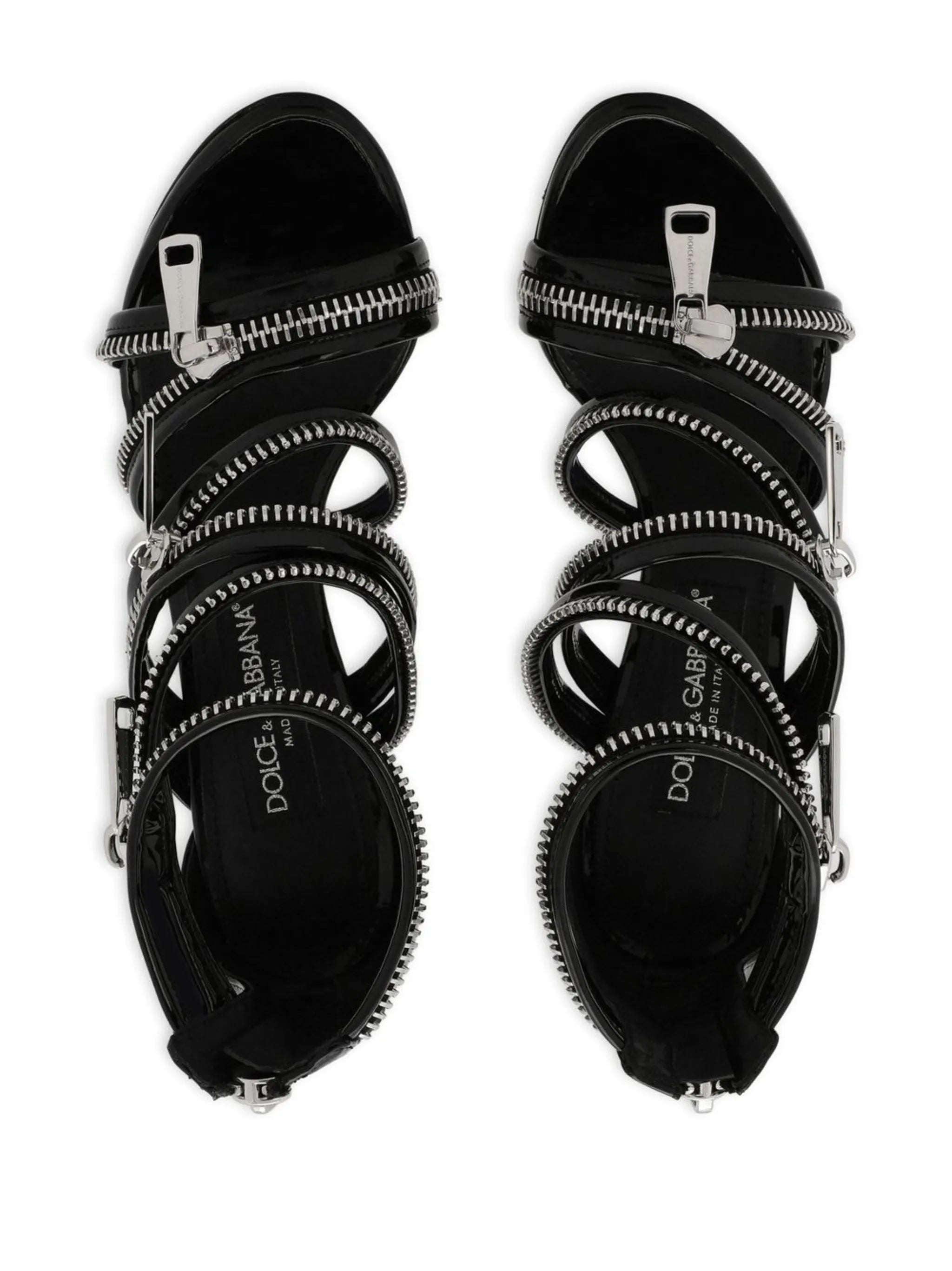 105mm zip-detail sandals