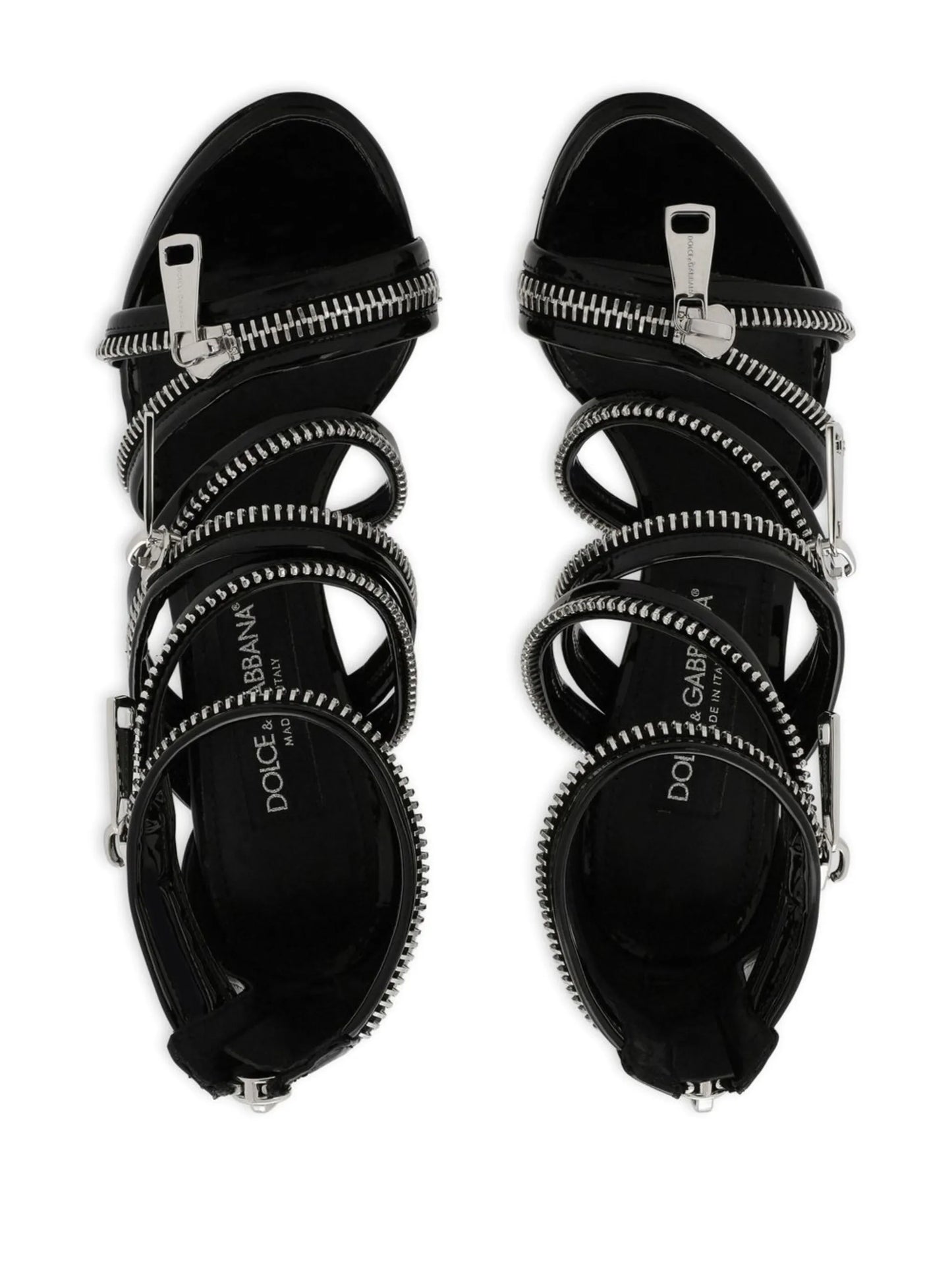 105mm zip-detail sandals