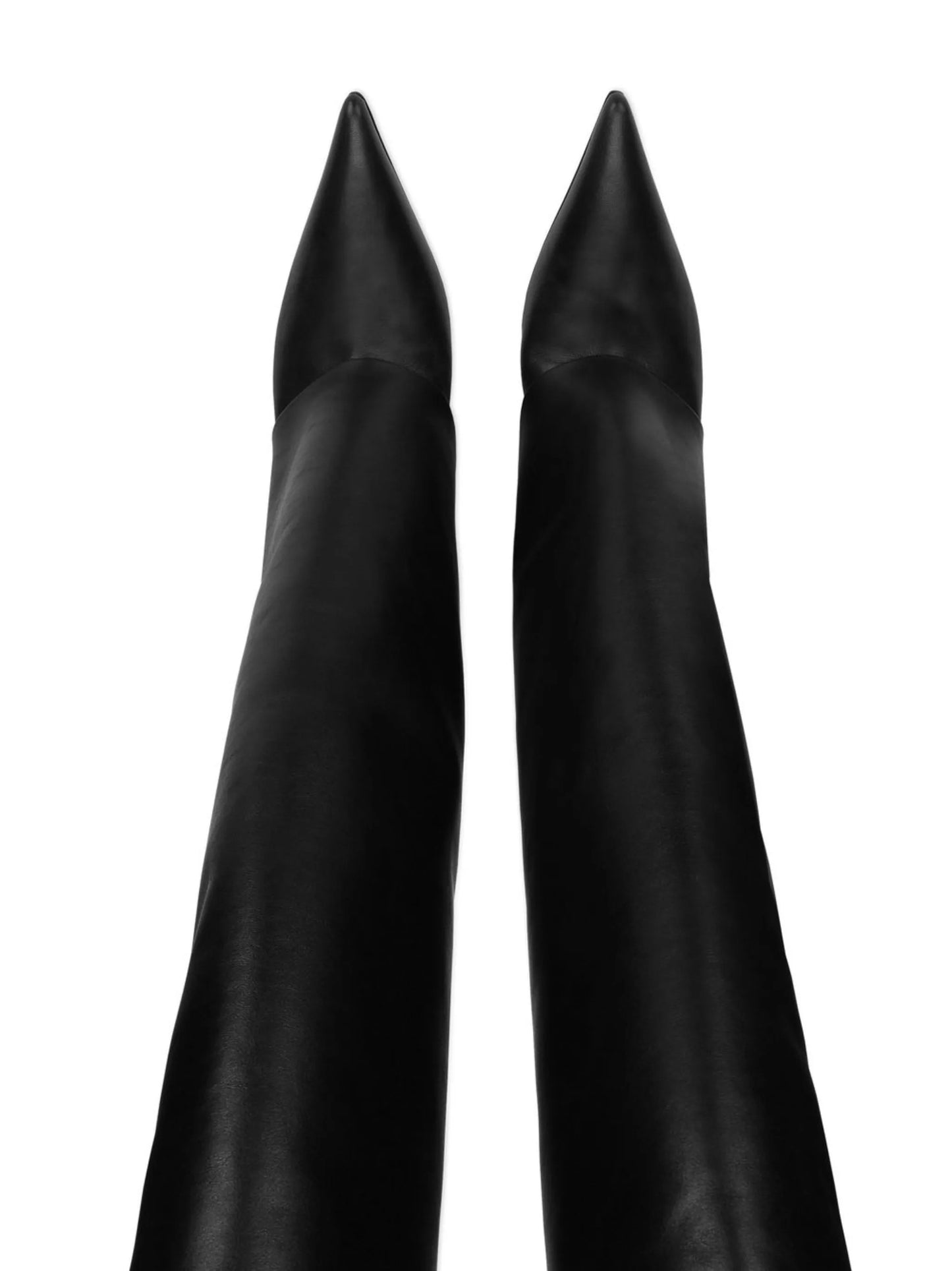 DG-logo knee-high leather boots