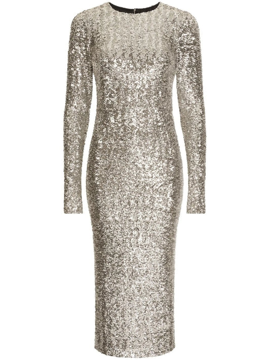 sequin-embellished midi dress