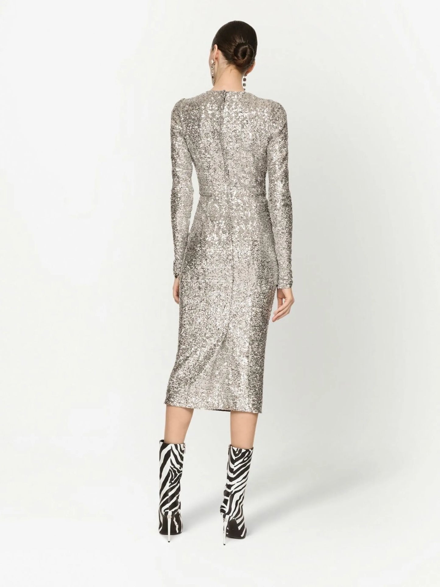sequin-embellished midi dress