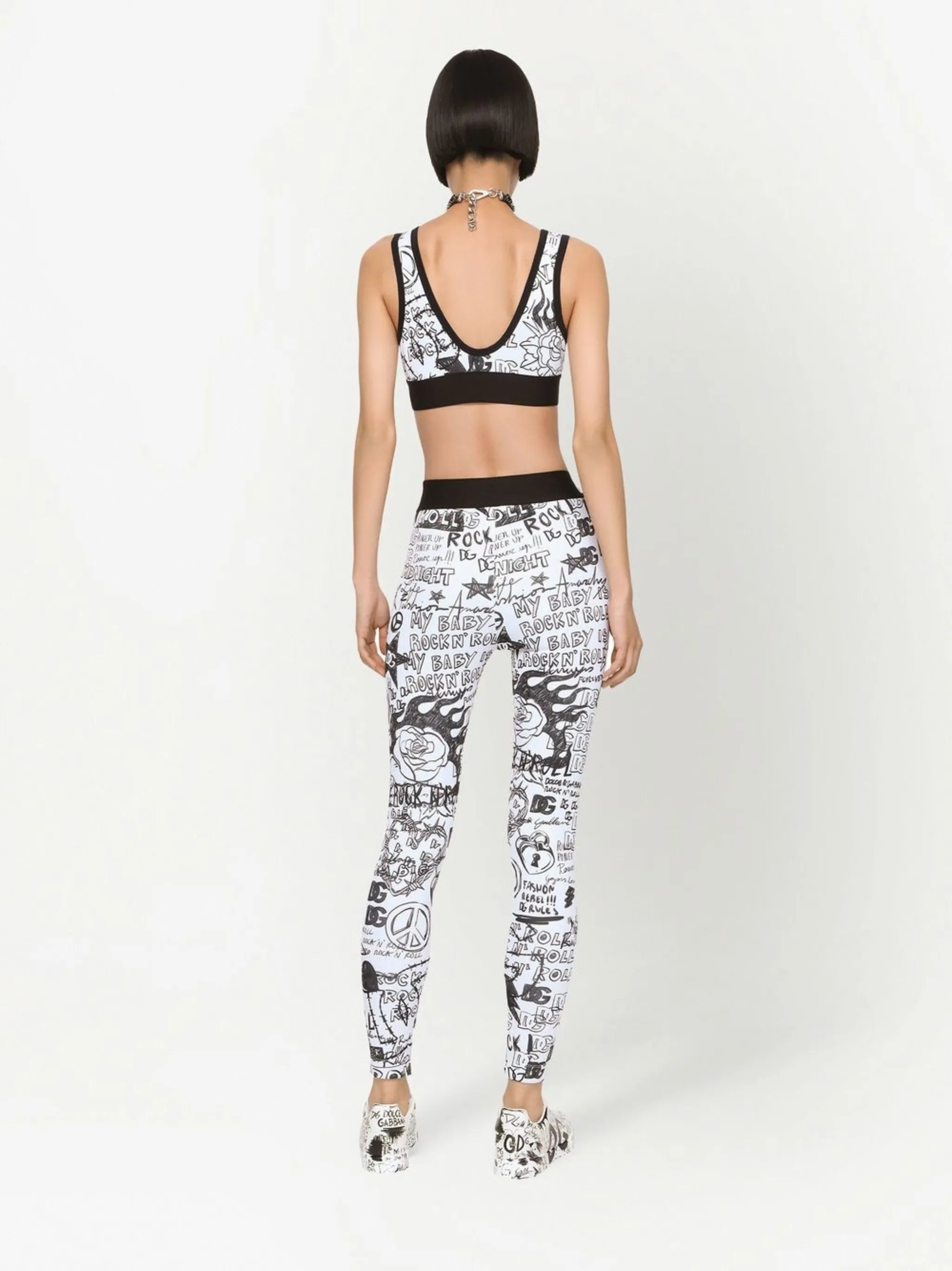 logo-graphic print leggings