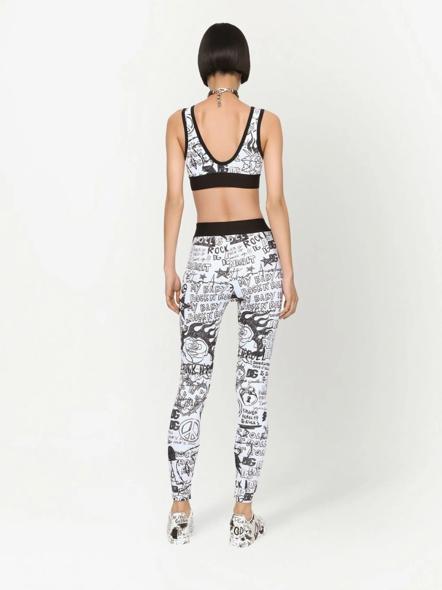 logo-graphic print leggings