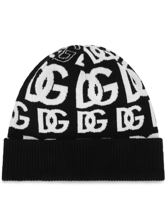 DG-logo cashmere-blend beanie