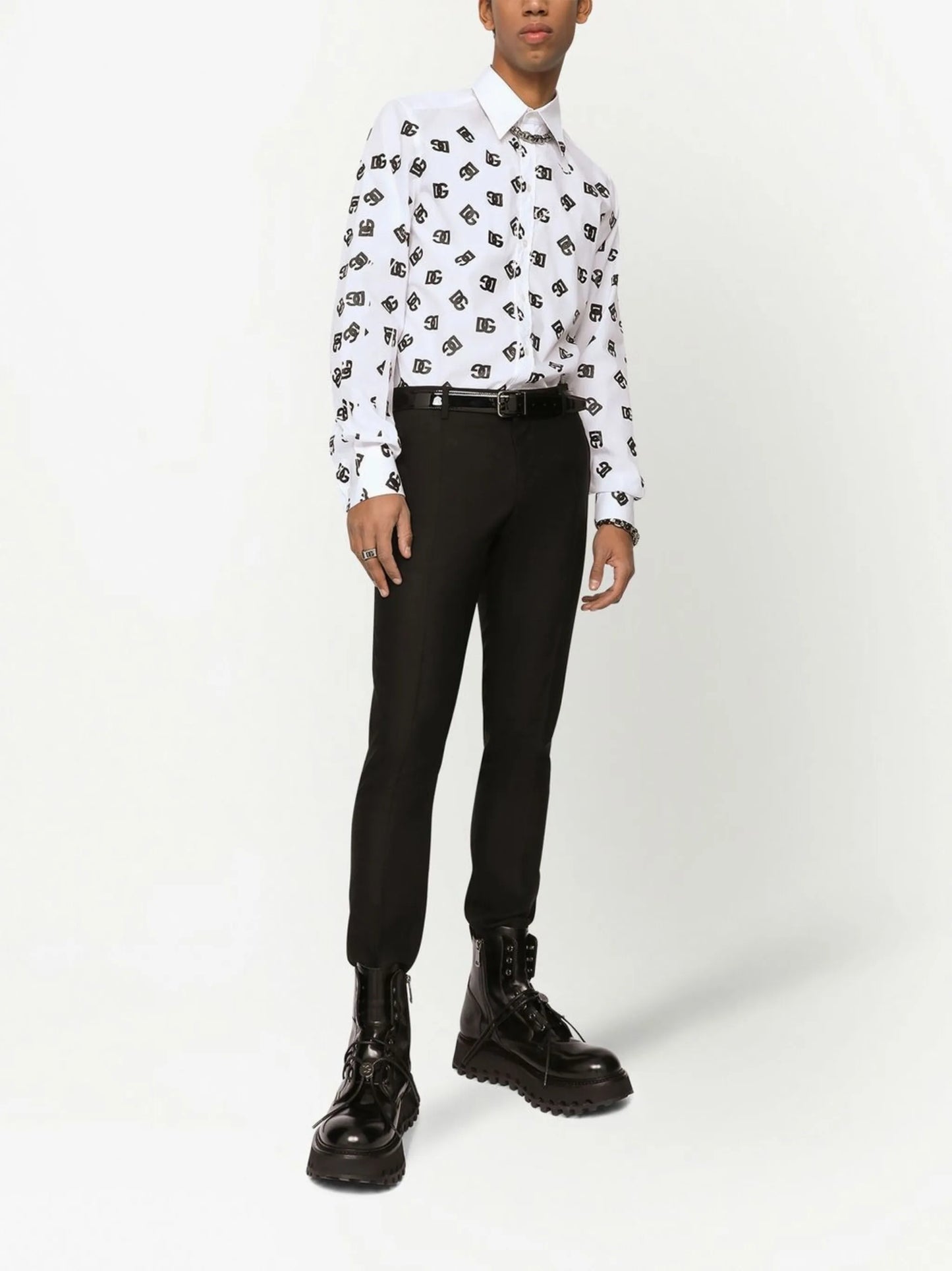 logo-print shirt