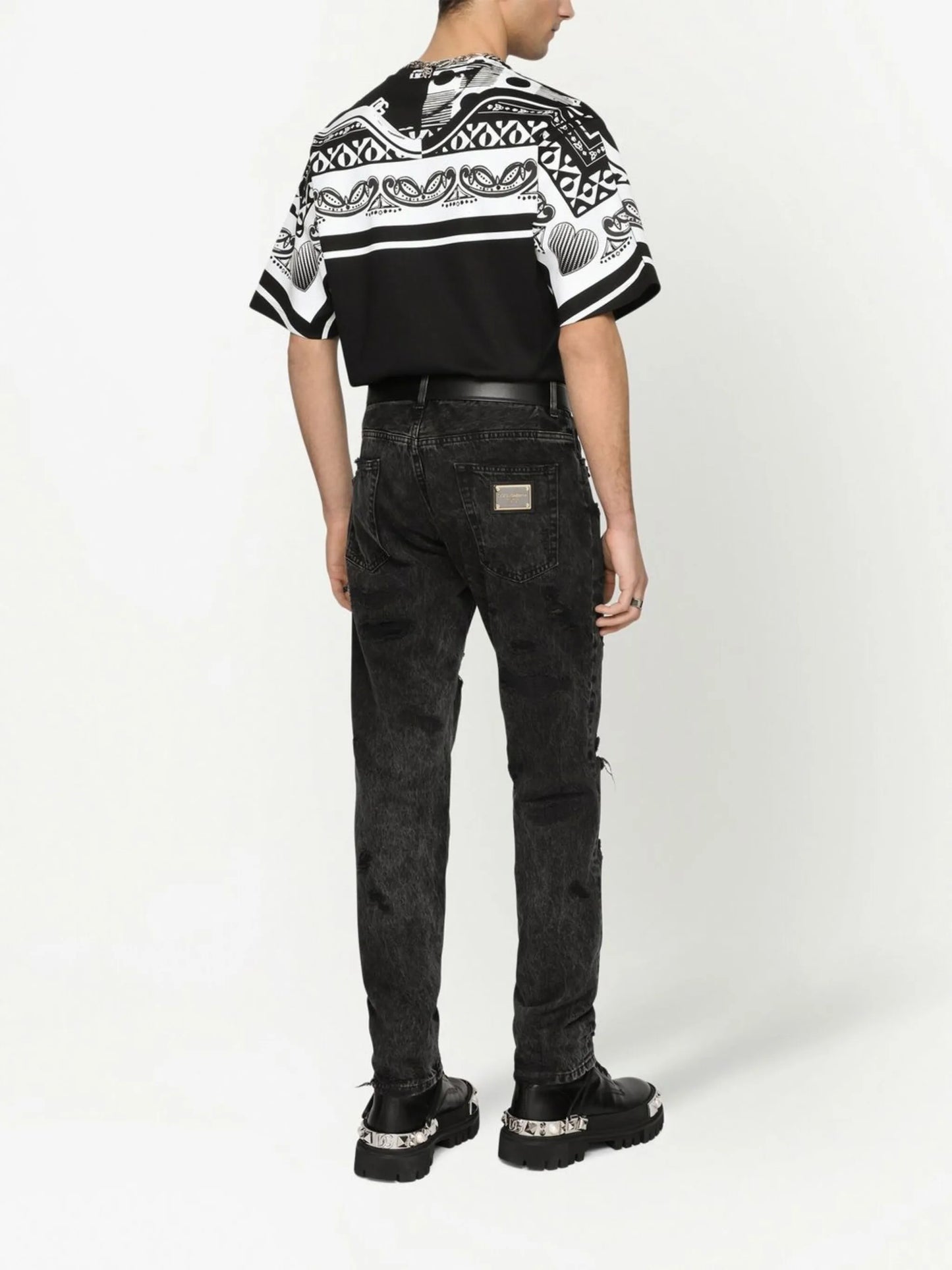 bandana print cotton T-shirt