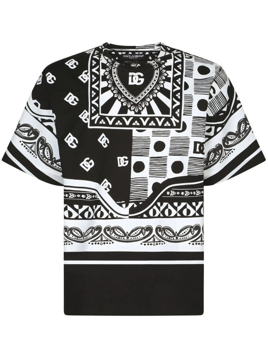 bandana print cotton T-shirt