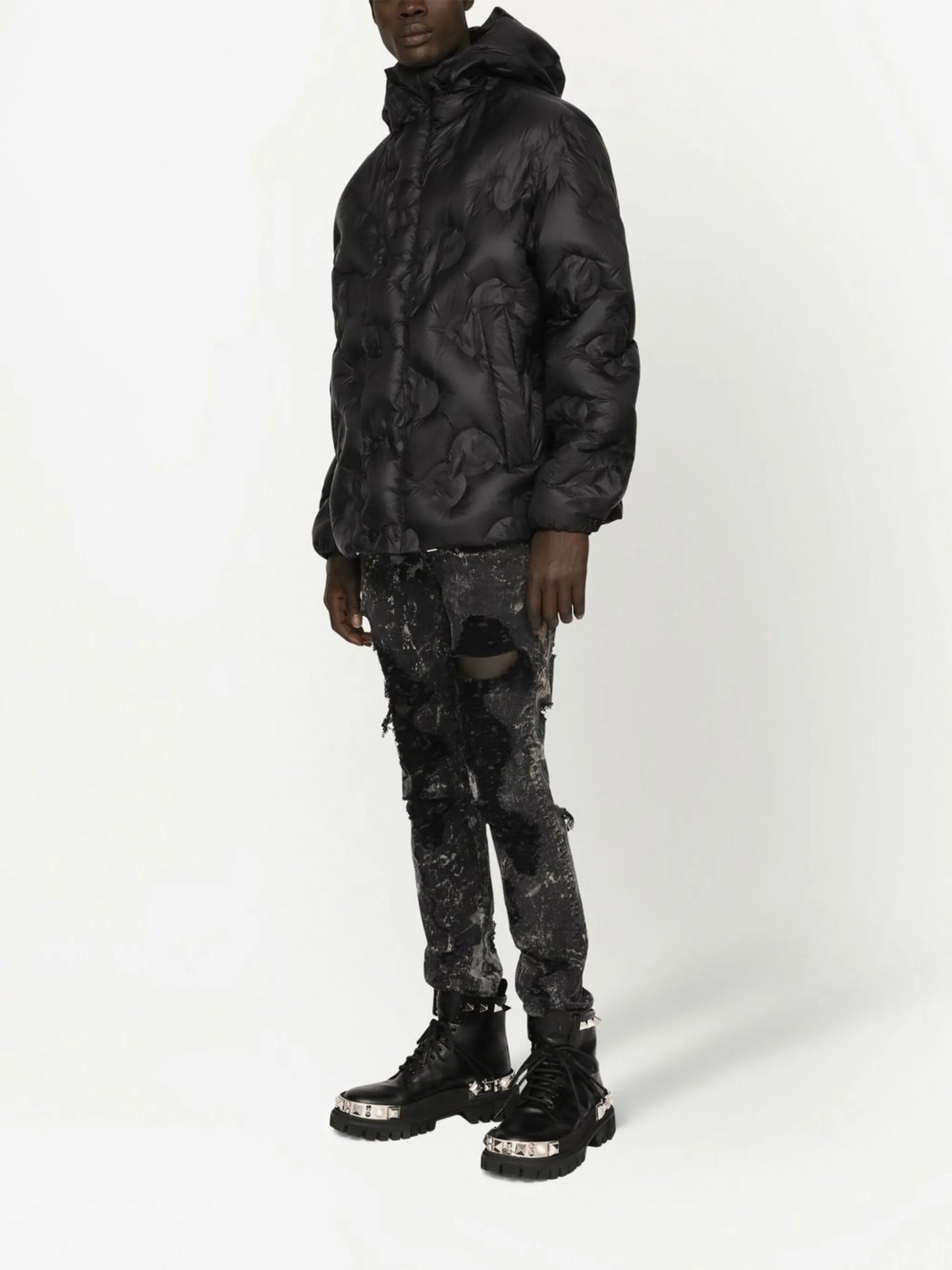 DG quilted hooded coat