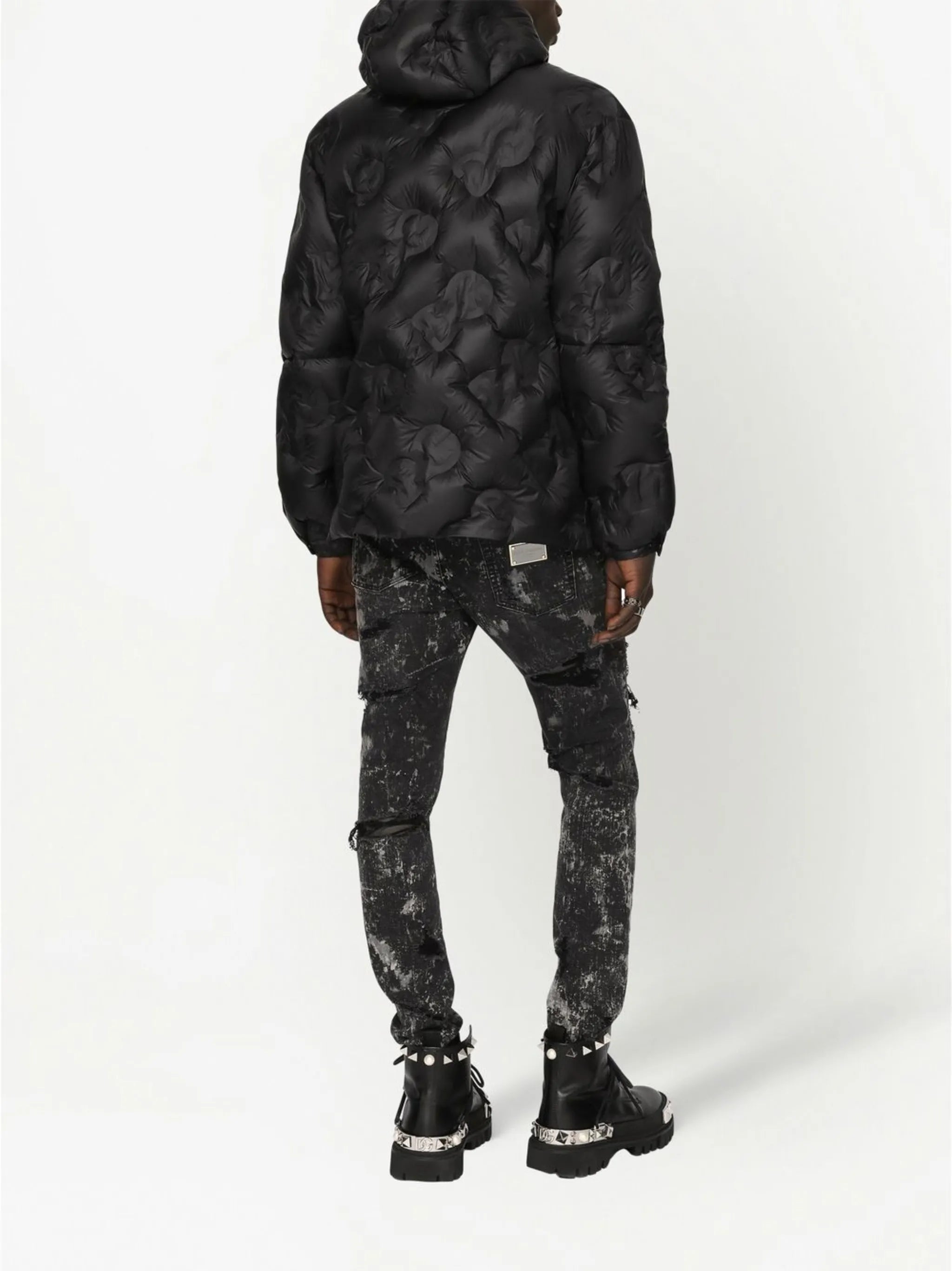 DG quilted hooded coat
