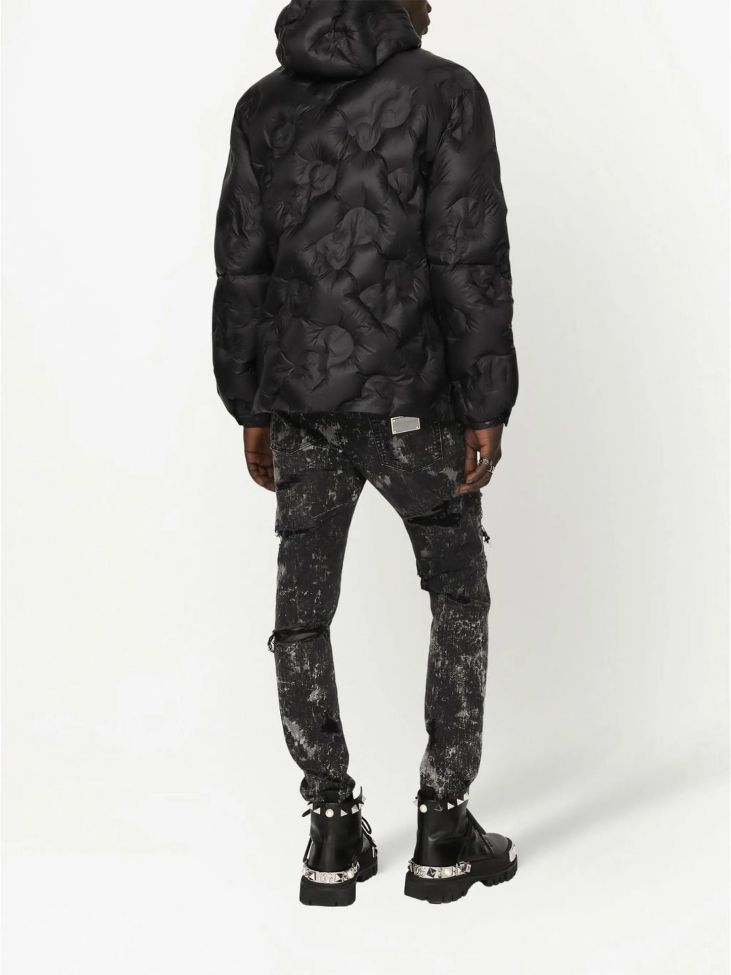 DG quilted hooded coat