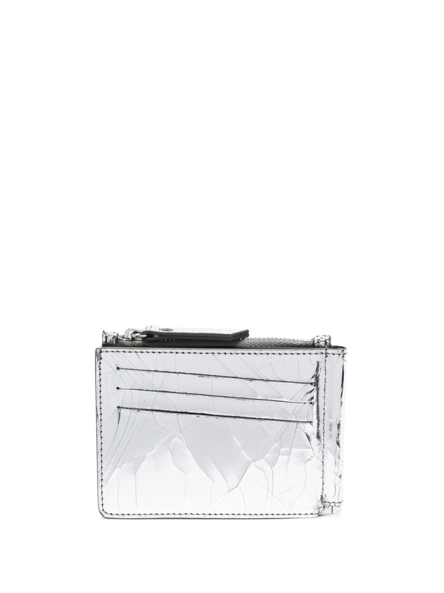 metallic bi-fold wallet