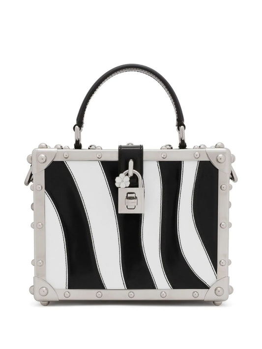 Dolce Box zebra-print top-handle bag