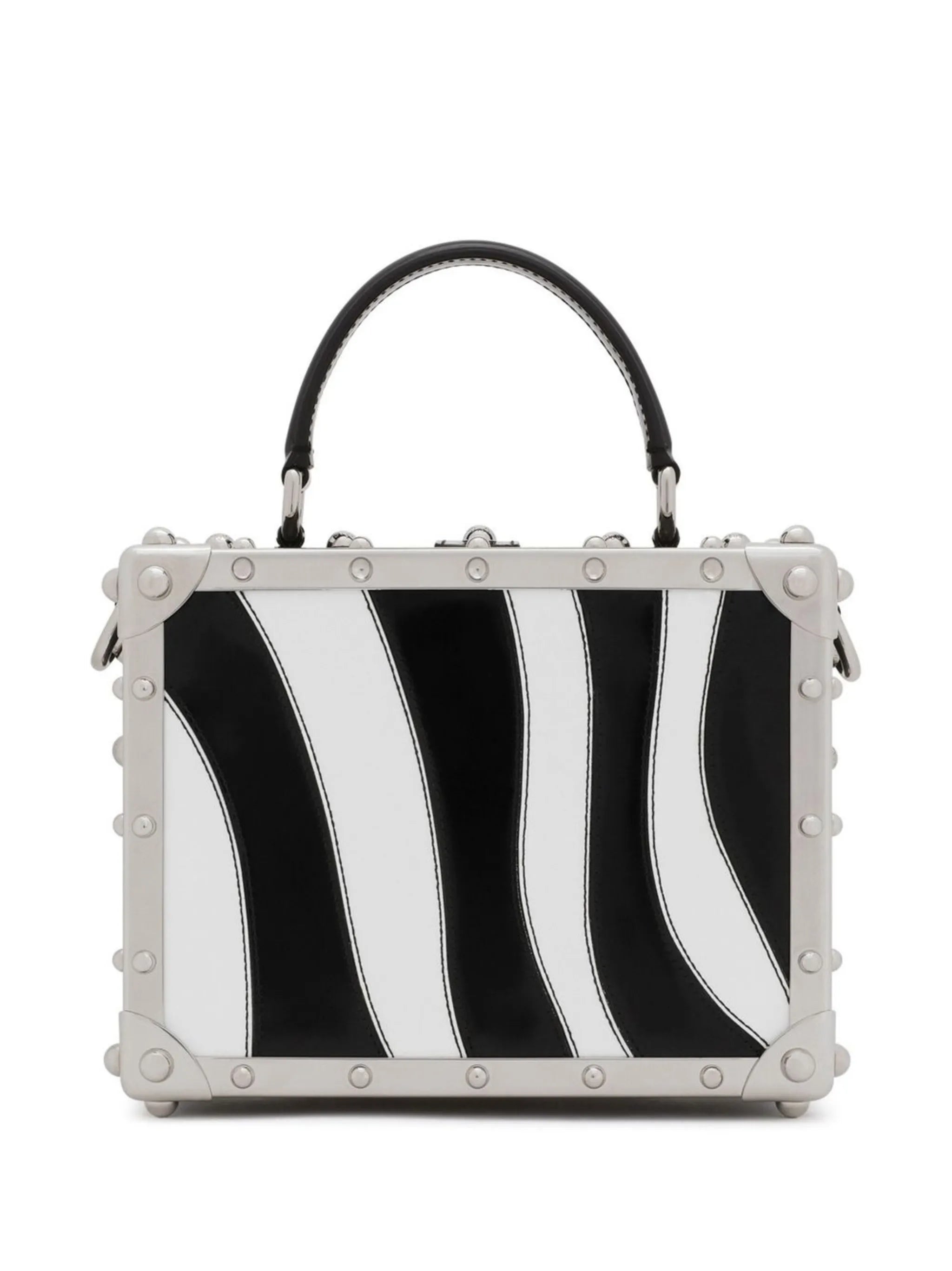 Dolce Box zebra-print top-handle bag