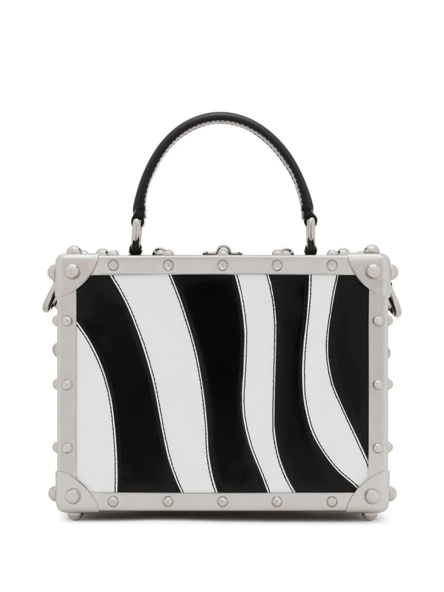 Dolce Box zebra-print top-handle bag