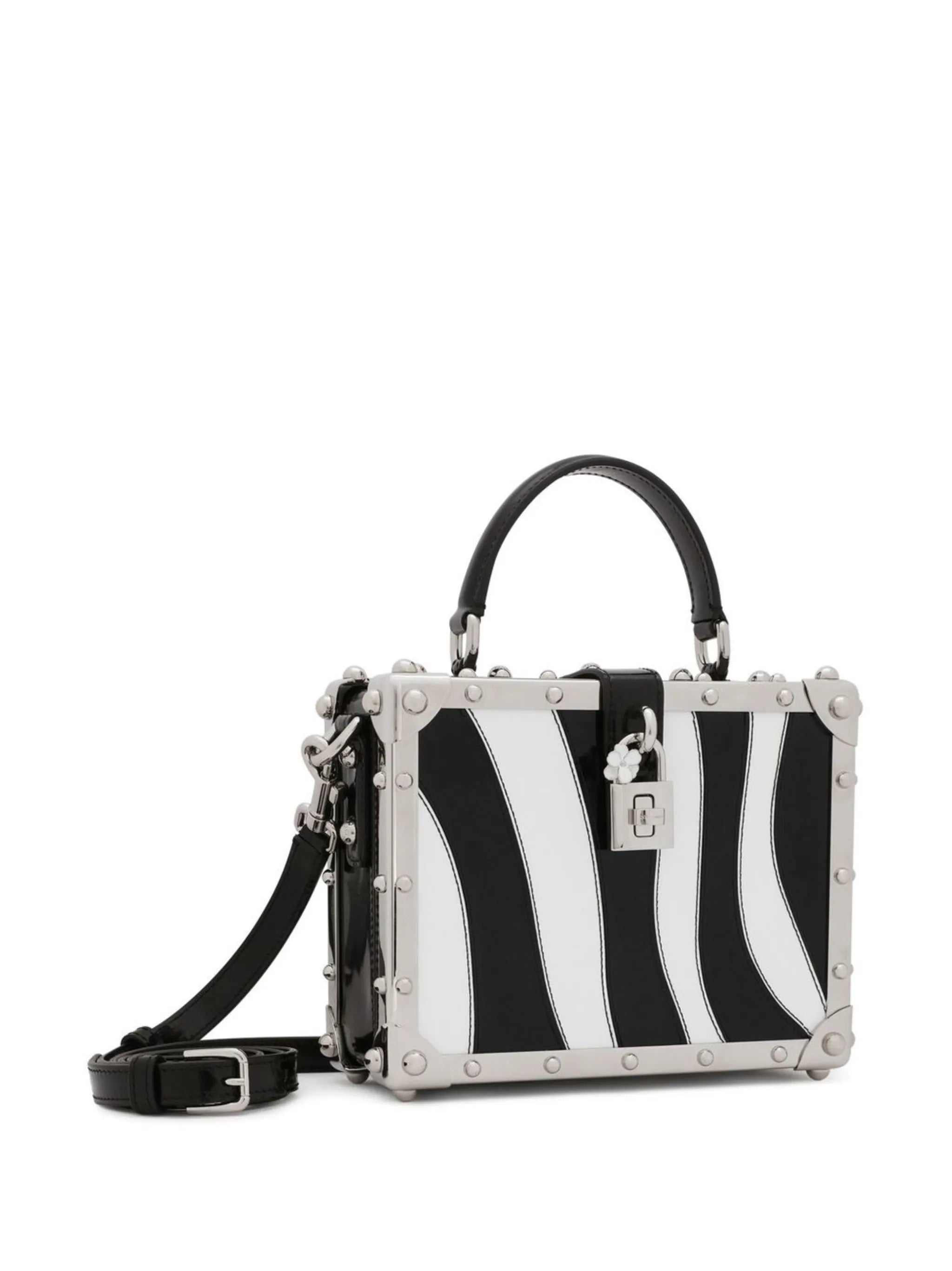 Dolce Box zebra-print top-handle bag