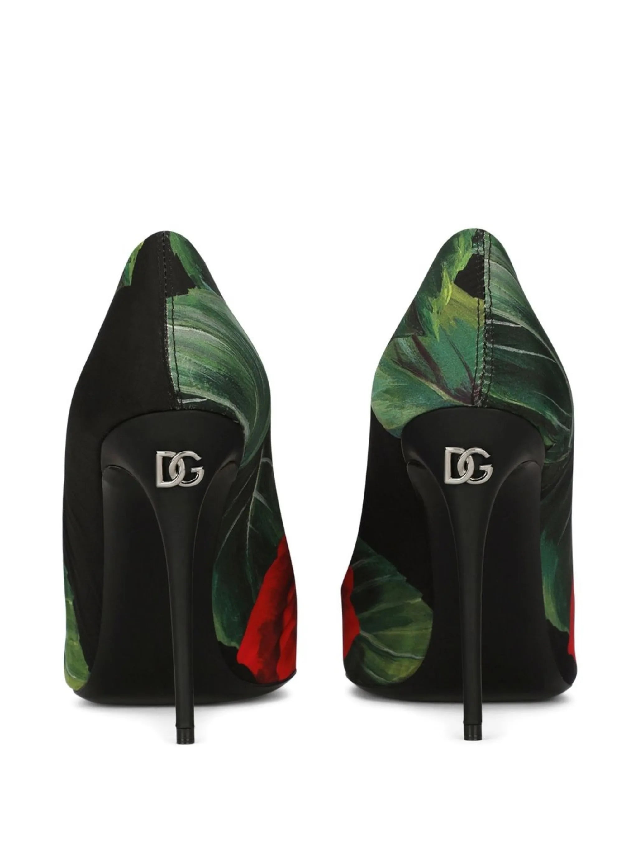 Décolleté 105mm rose-print pumps
