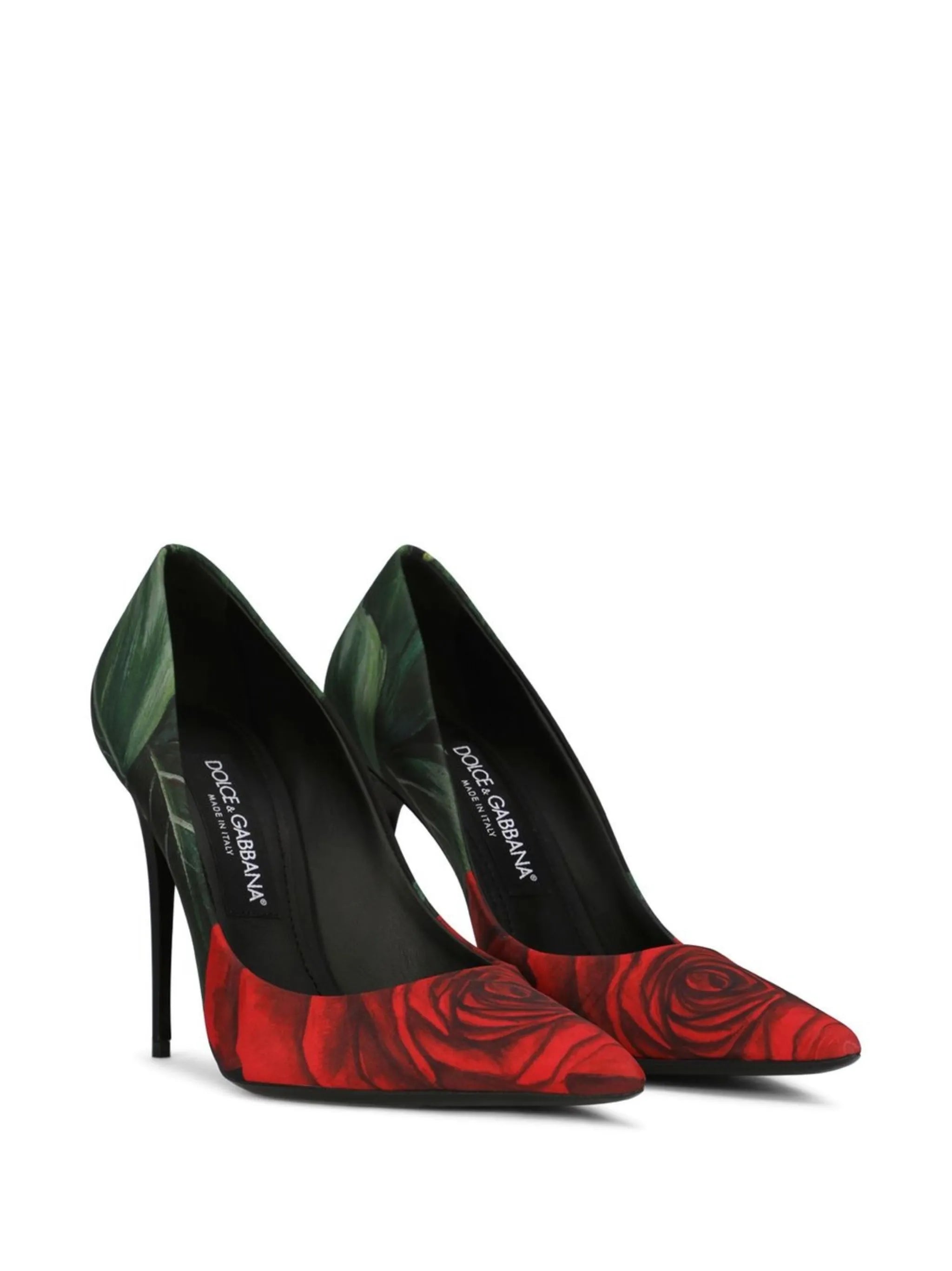 Décolleté 105mm rose-print pumps