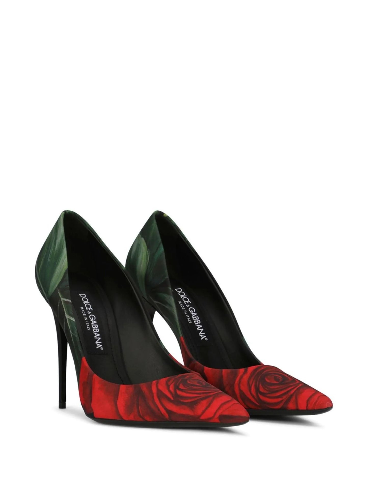 Décolleté 105mm rose-print pumps