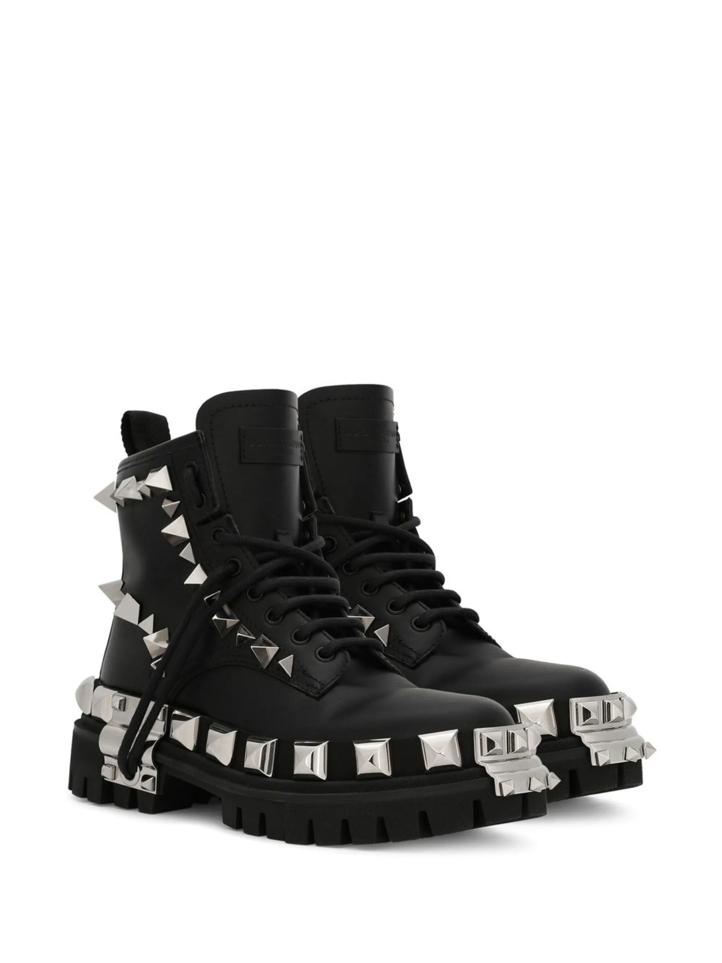 studded leather combat boots