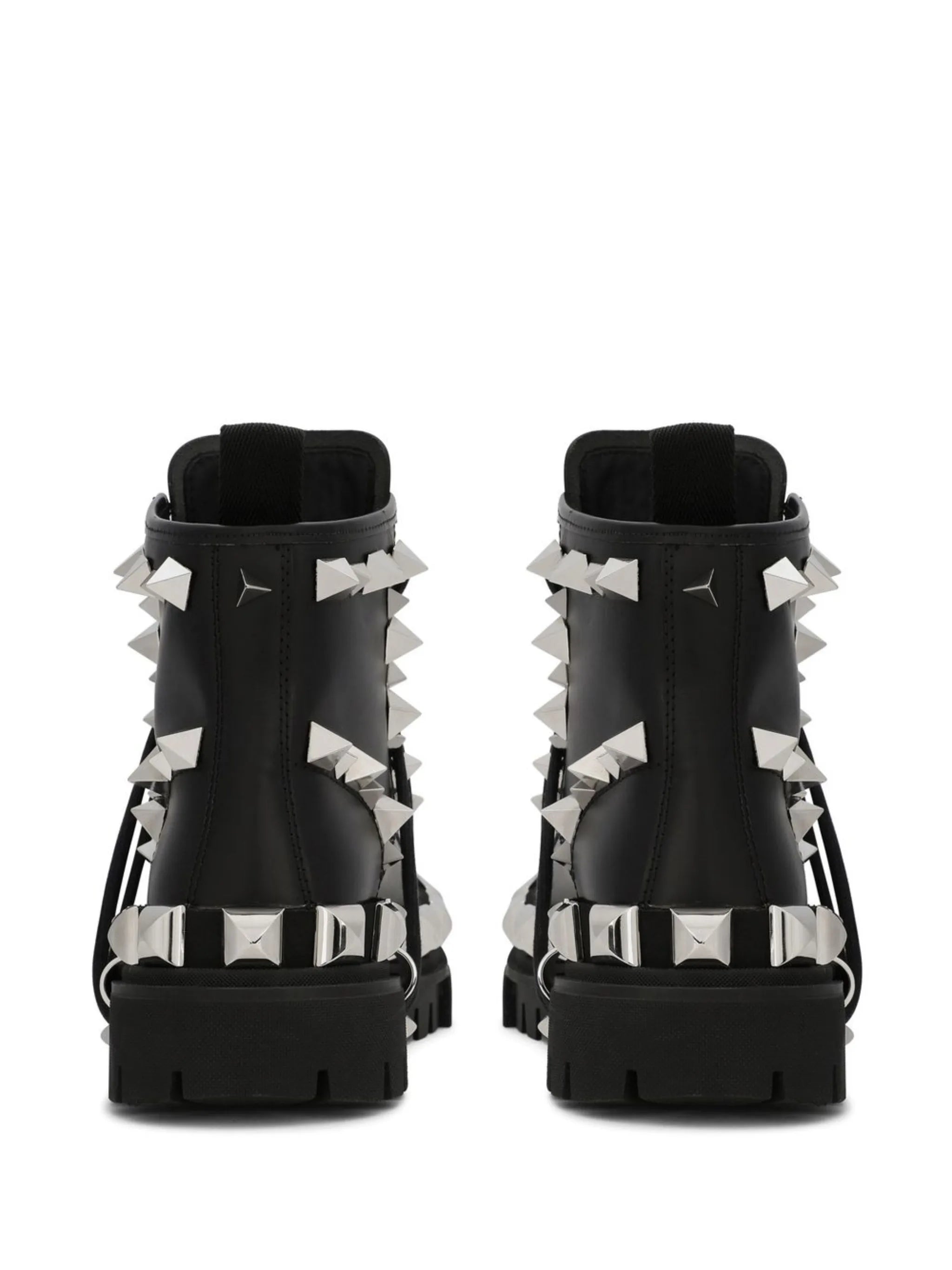 studded leather combat boots