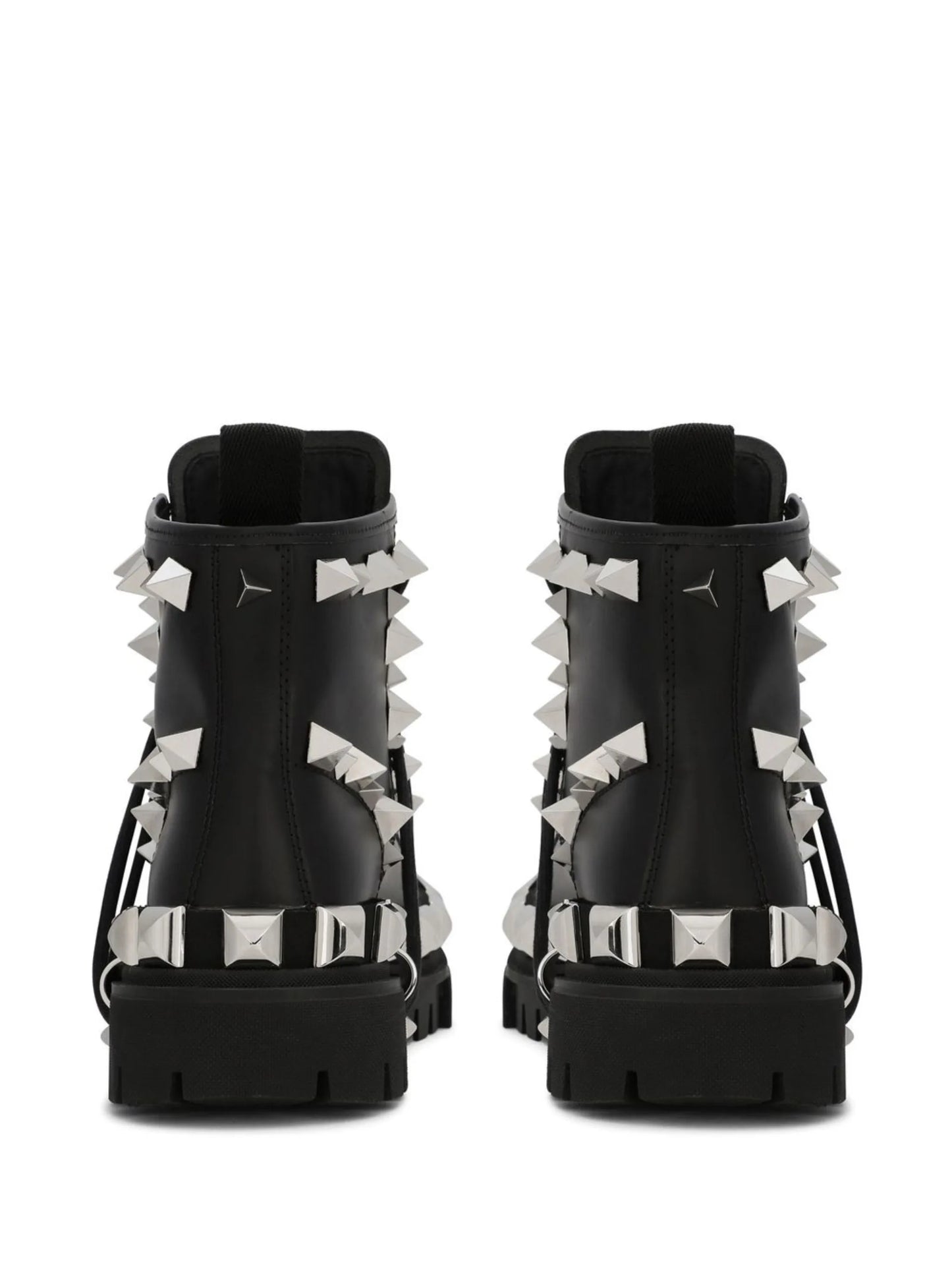 studded leather combat boots