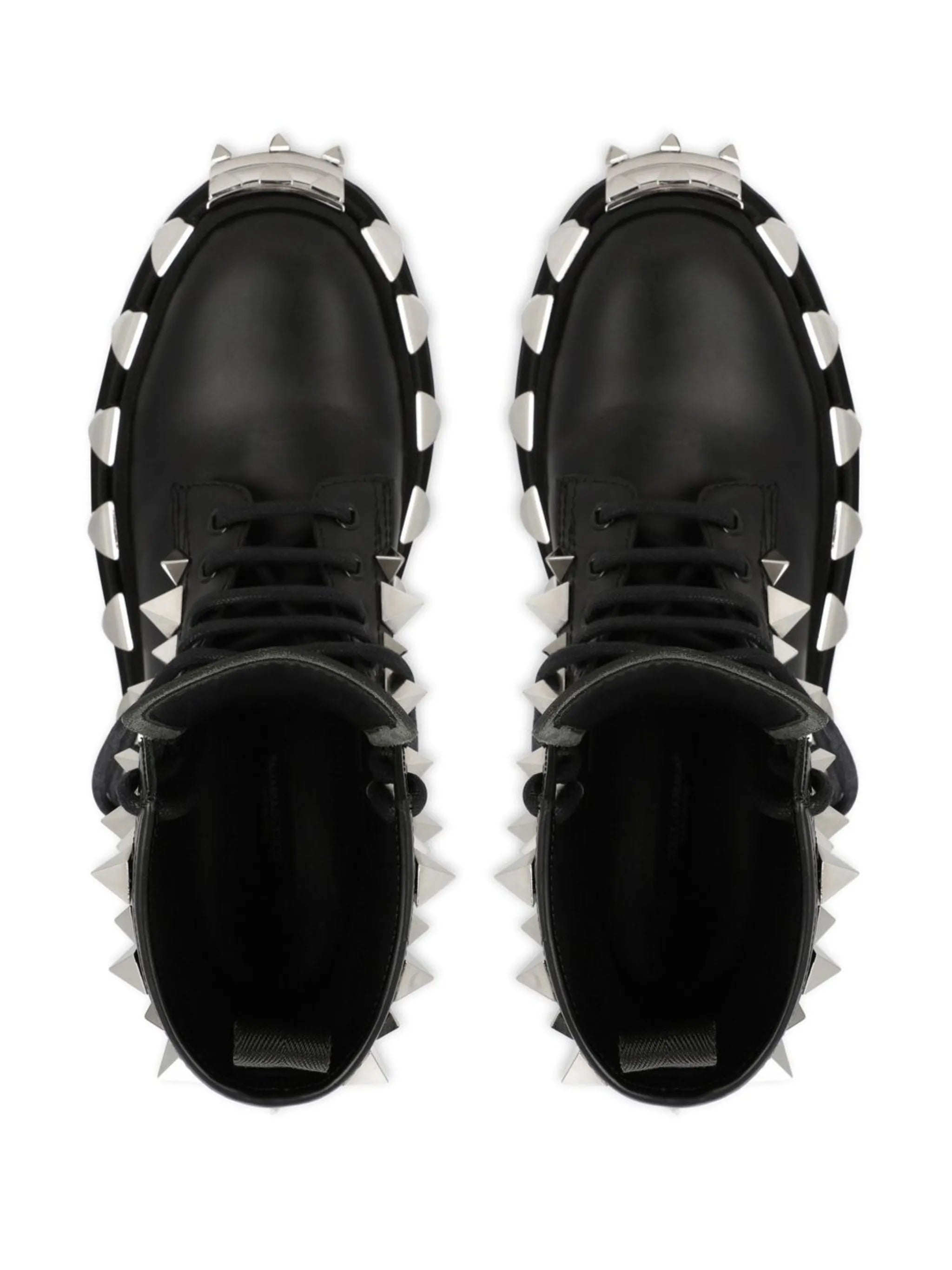 studded leather combat boots
