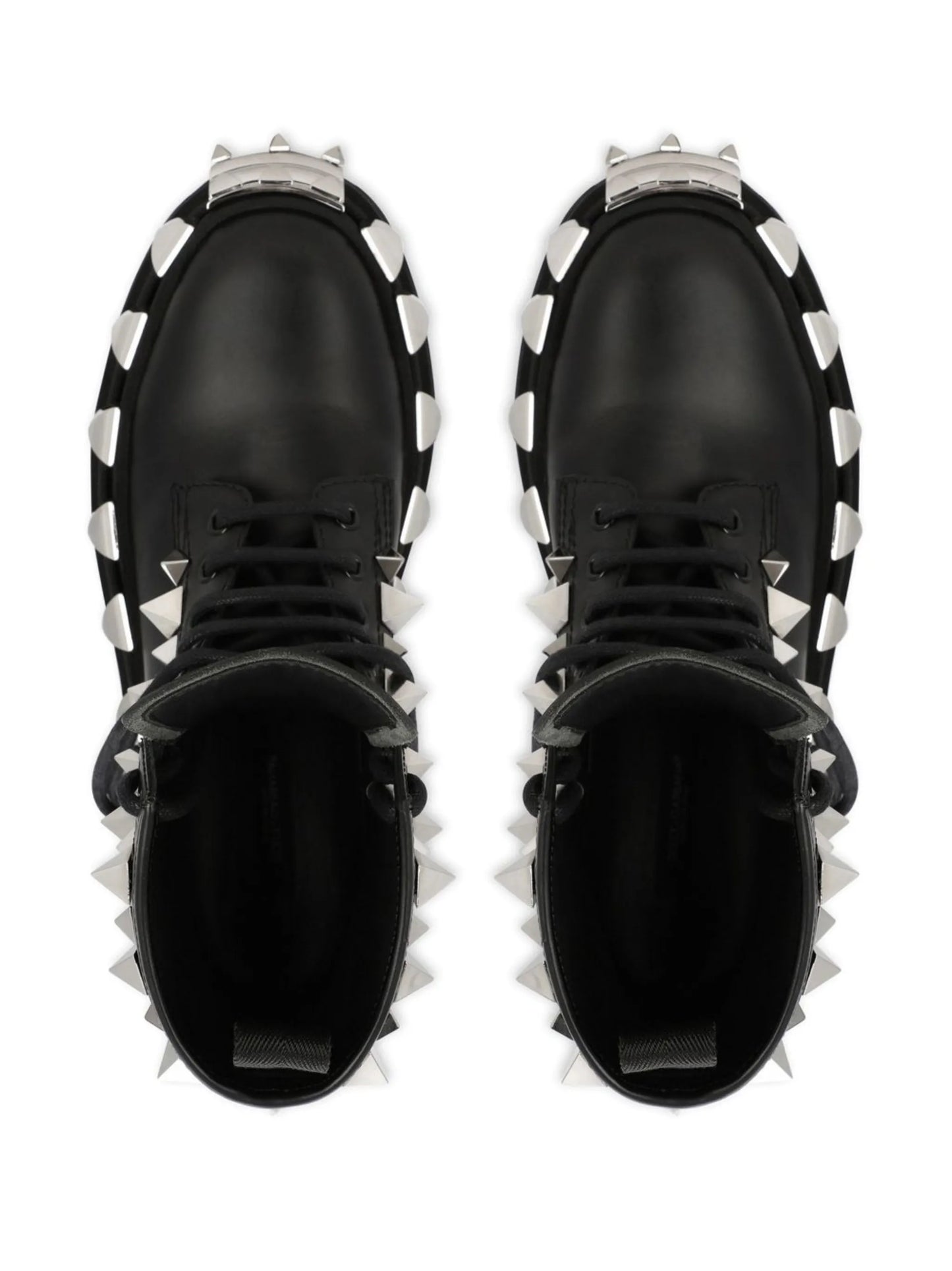 studded leather combat boots