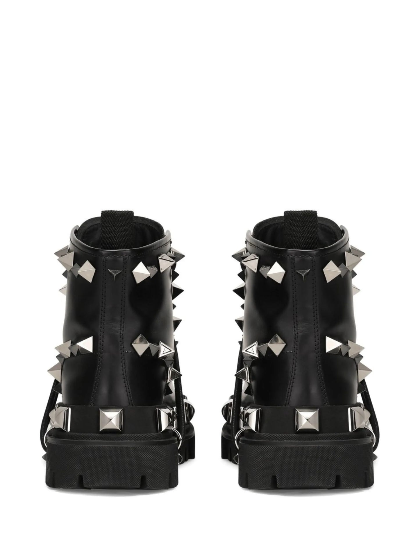 stud-detailed lace-up boots