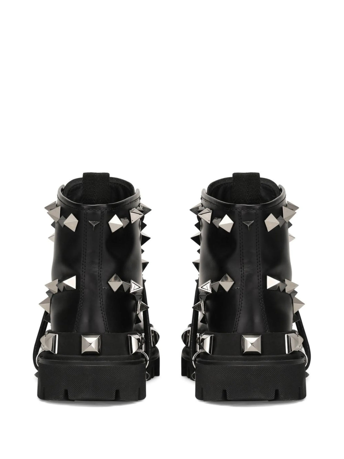 stud-detailed lace-up boots