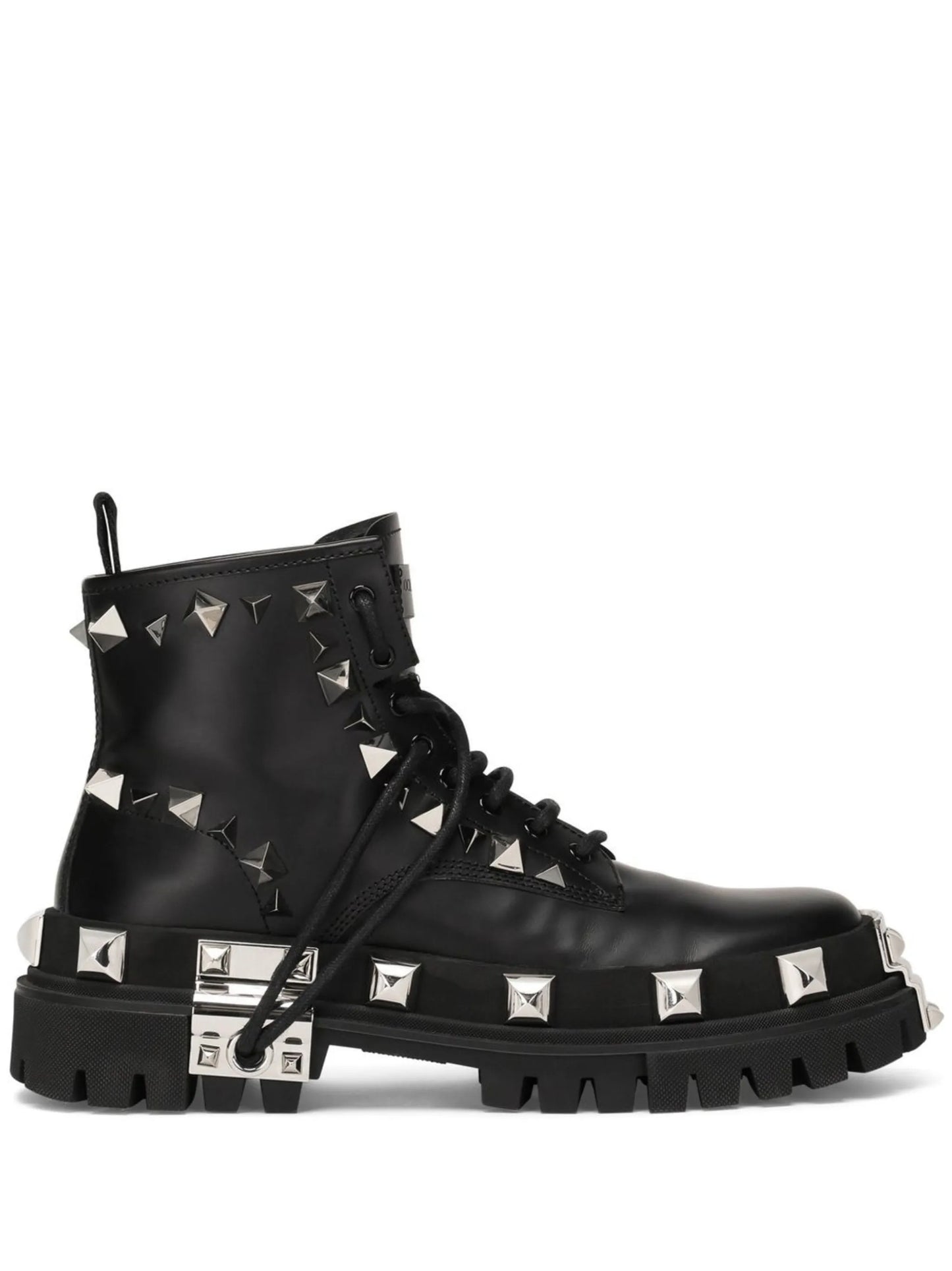 stud-detailed lace-up boots