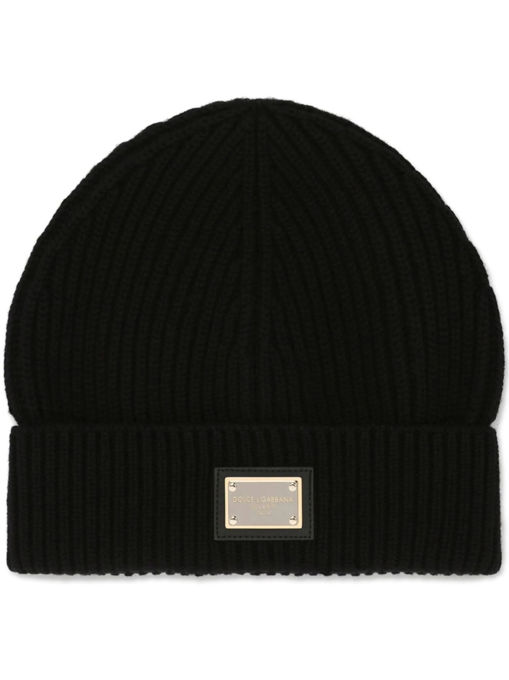 logo-tag cashmere beanie