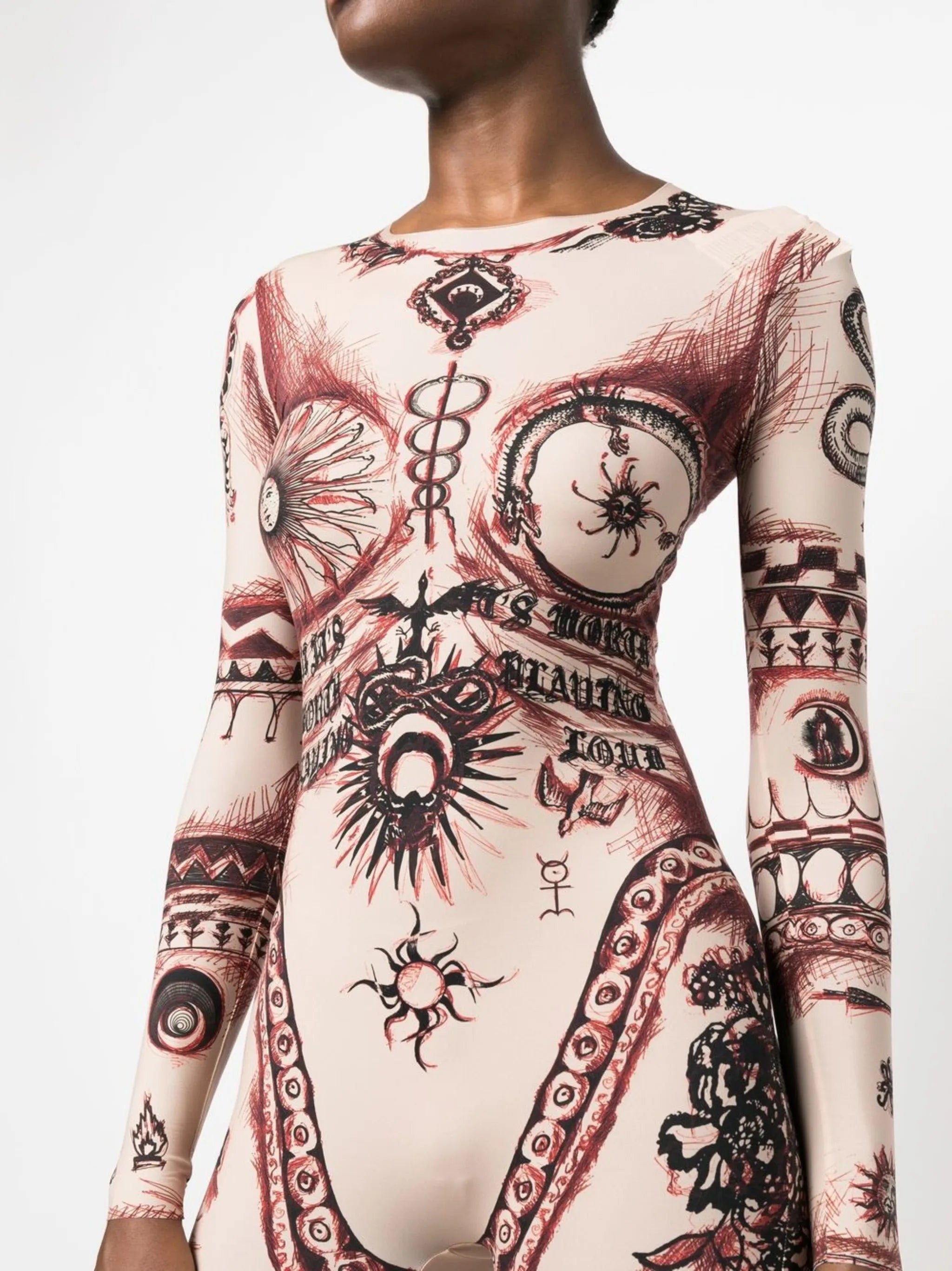 Geotic-print jumpsuit