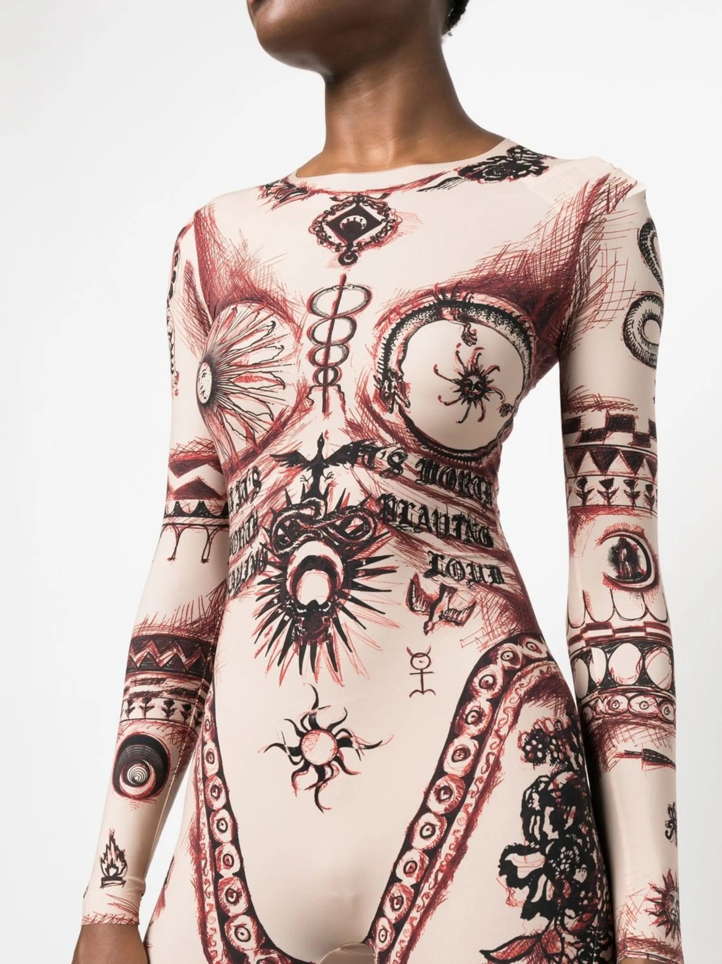 Geotic-print jumpsuit