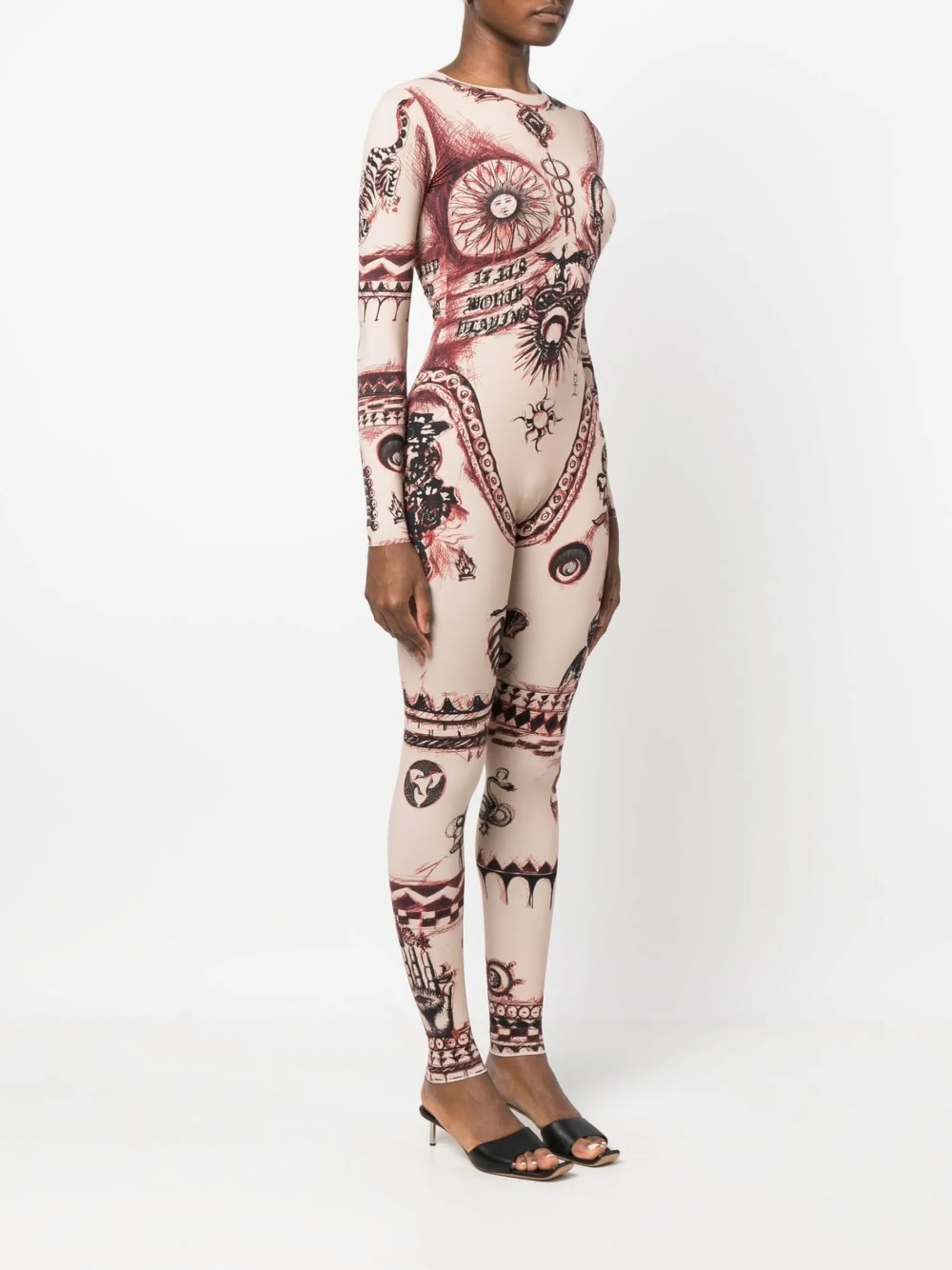 Geotic-print jumpsuit