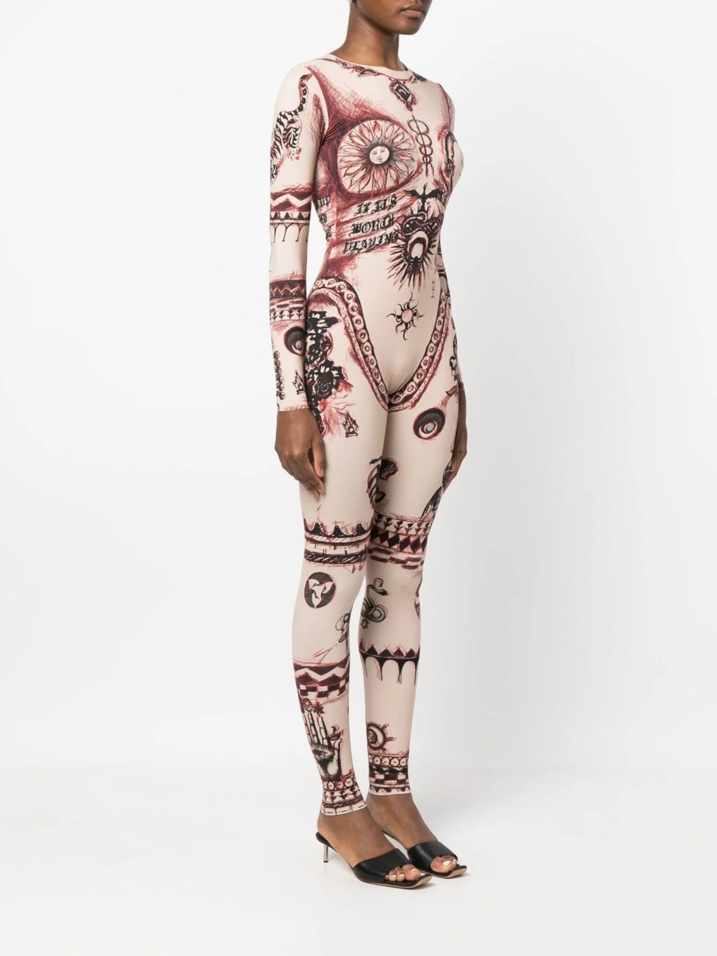 Geotic-print jumpsuit