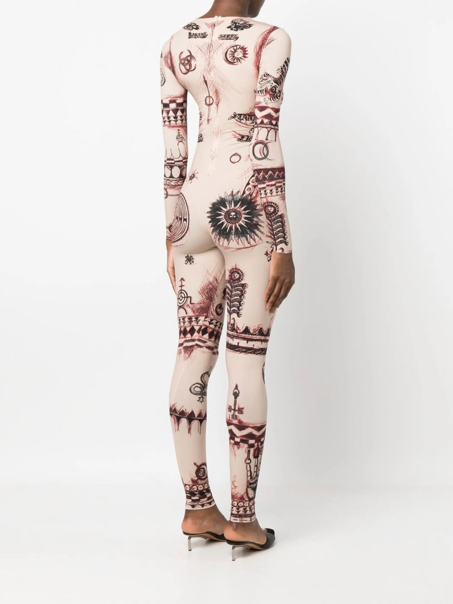 Geotic-print jumpsuit