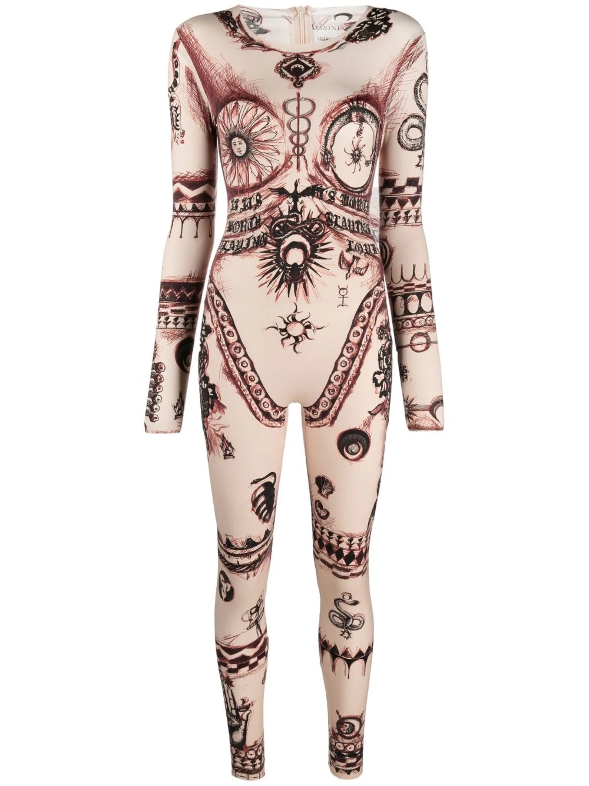 Geotic-print jumpsuit