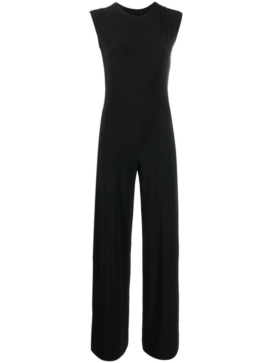 sleeveless wide-leg jumpsuit