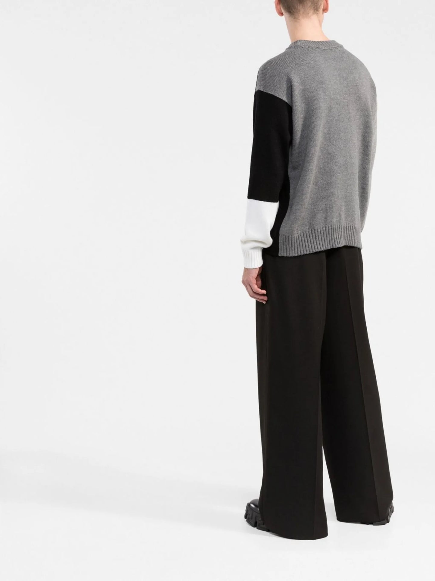 logo-knit wool jumper