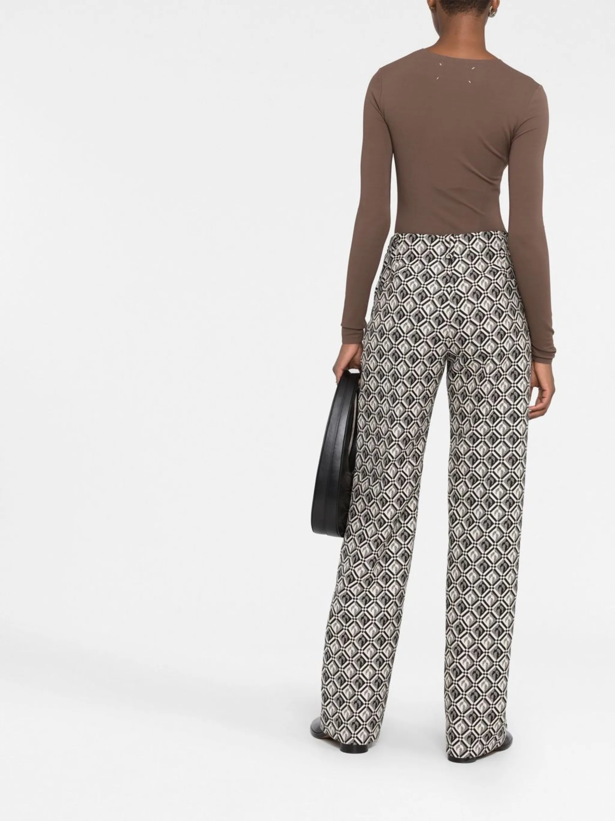 Moon Diamant-print tailored trousers