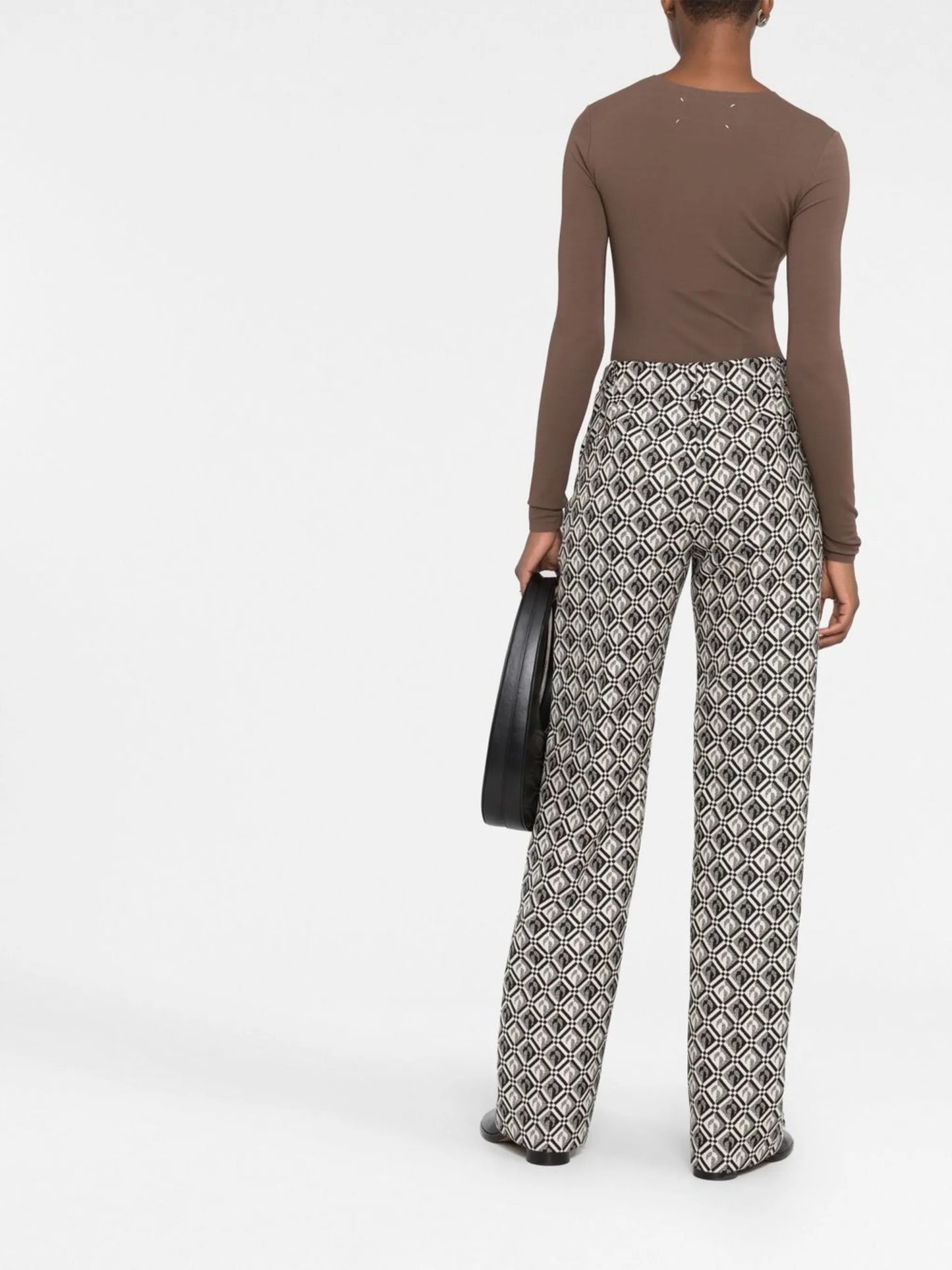 Moon Diamant-print tailored trousers